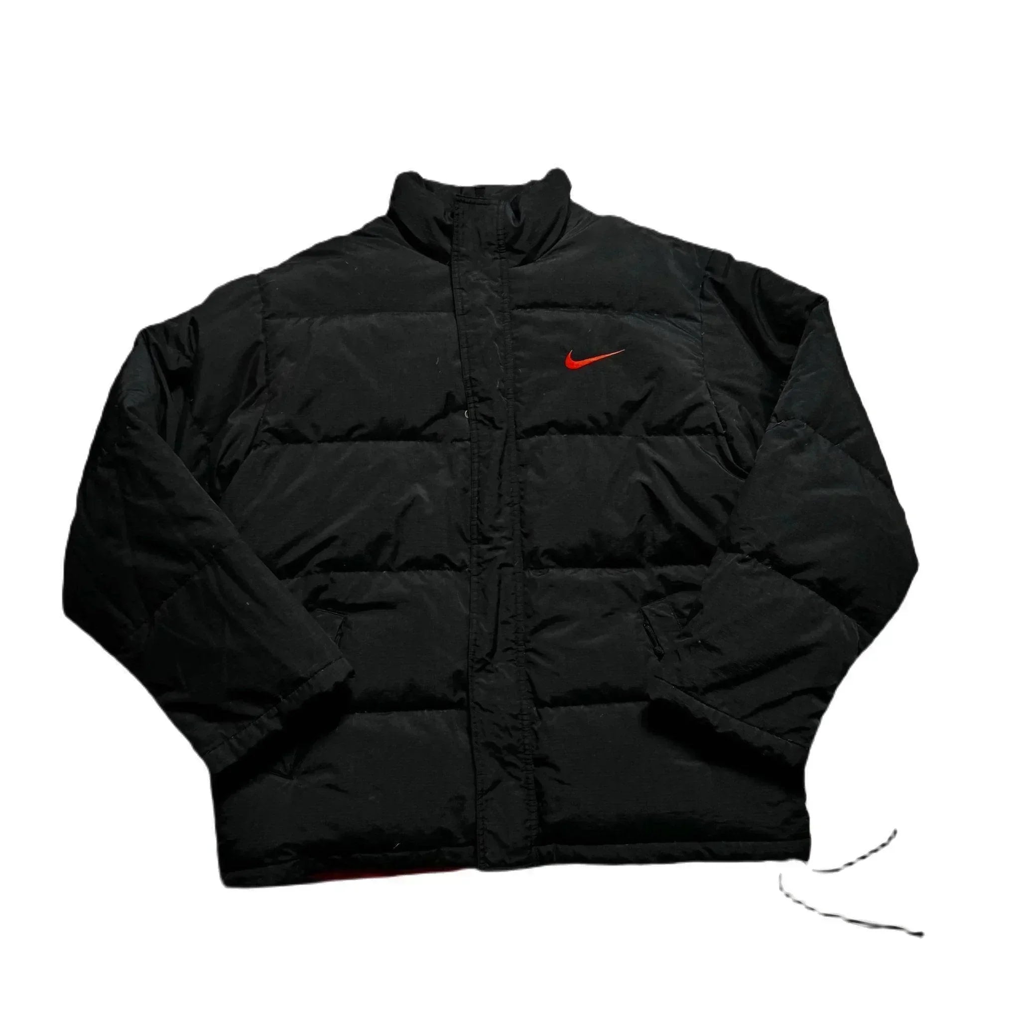 Vintage Black Nike Puffer Coat - XXL