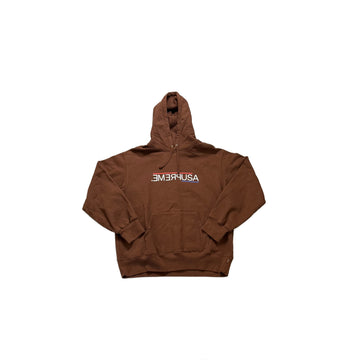 Brown Supreme Hoodie - M