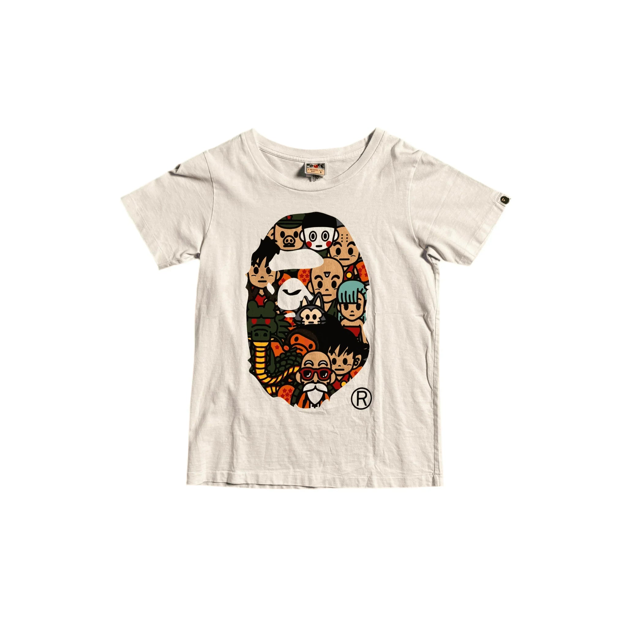Women’s White A Bathing Ape (BAPE) x Dragonball Z Tee - S