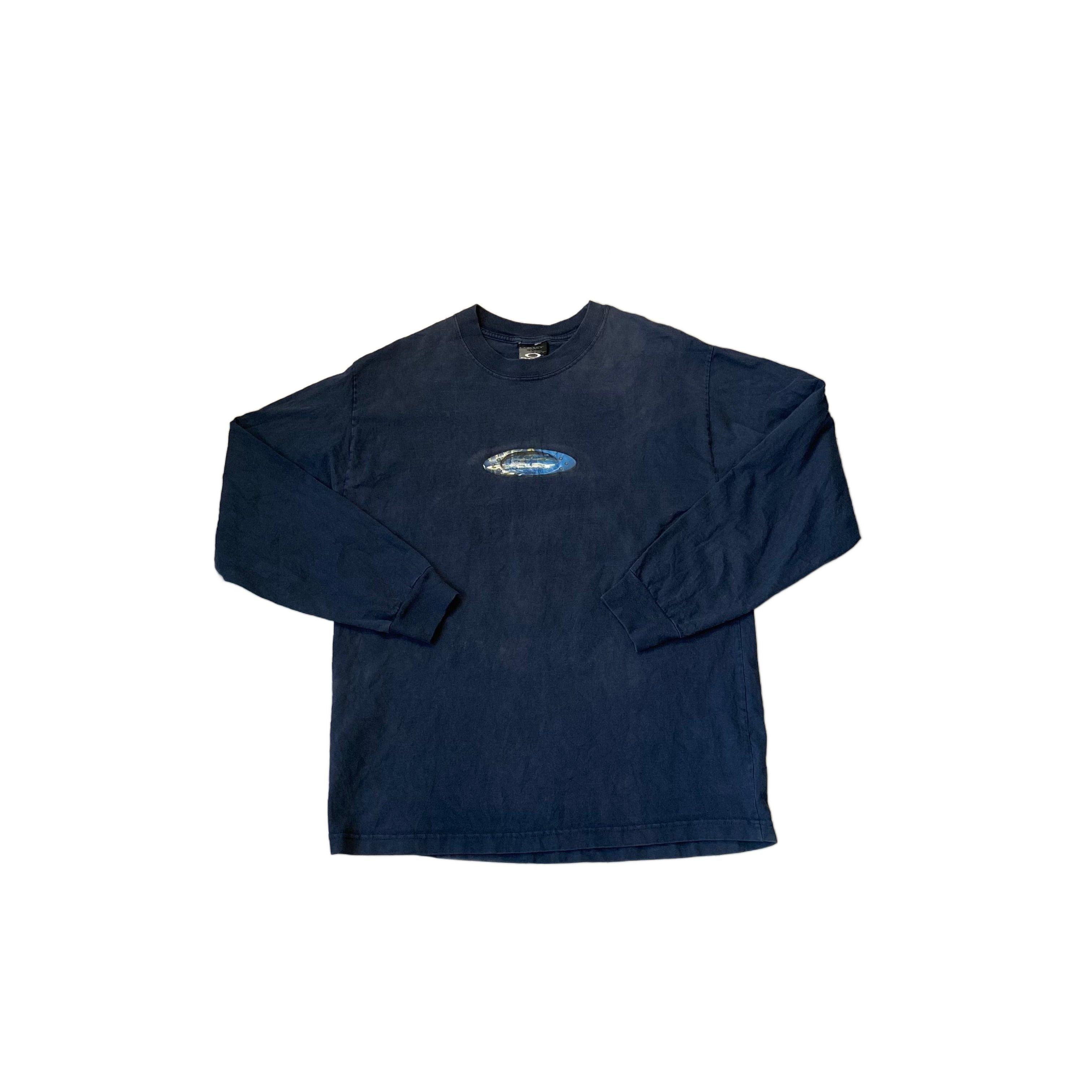 Navy Blue Oakley Long Sleeve Tee - L