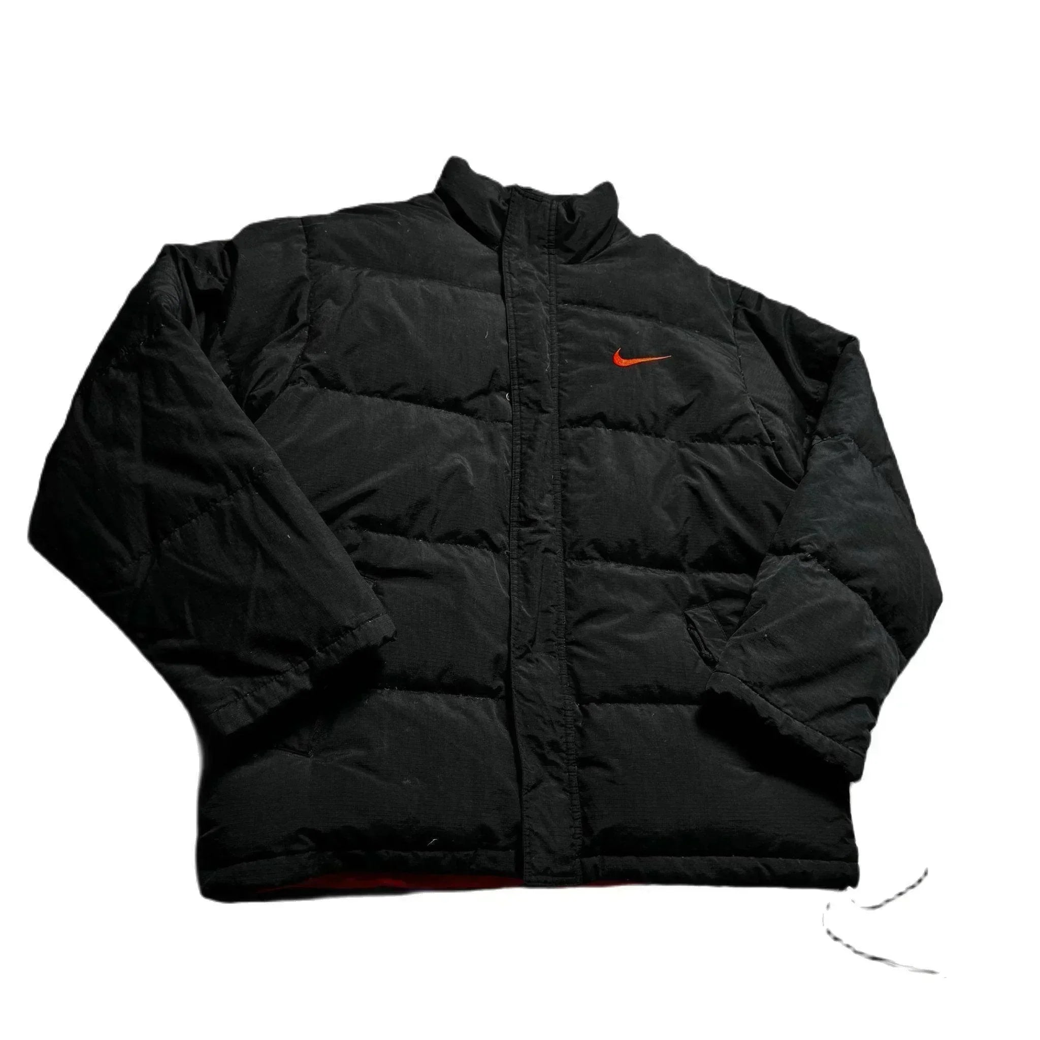 Vintage Black Nike Puffer Coat - XXL