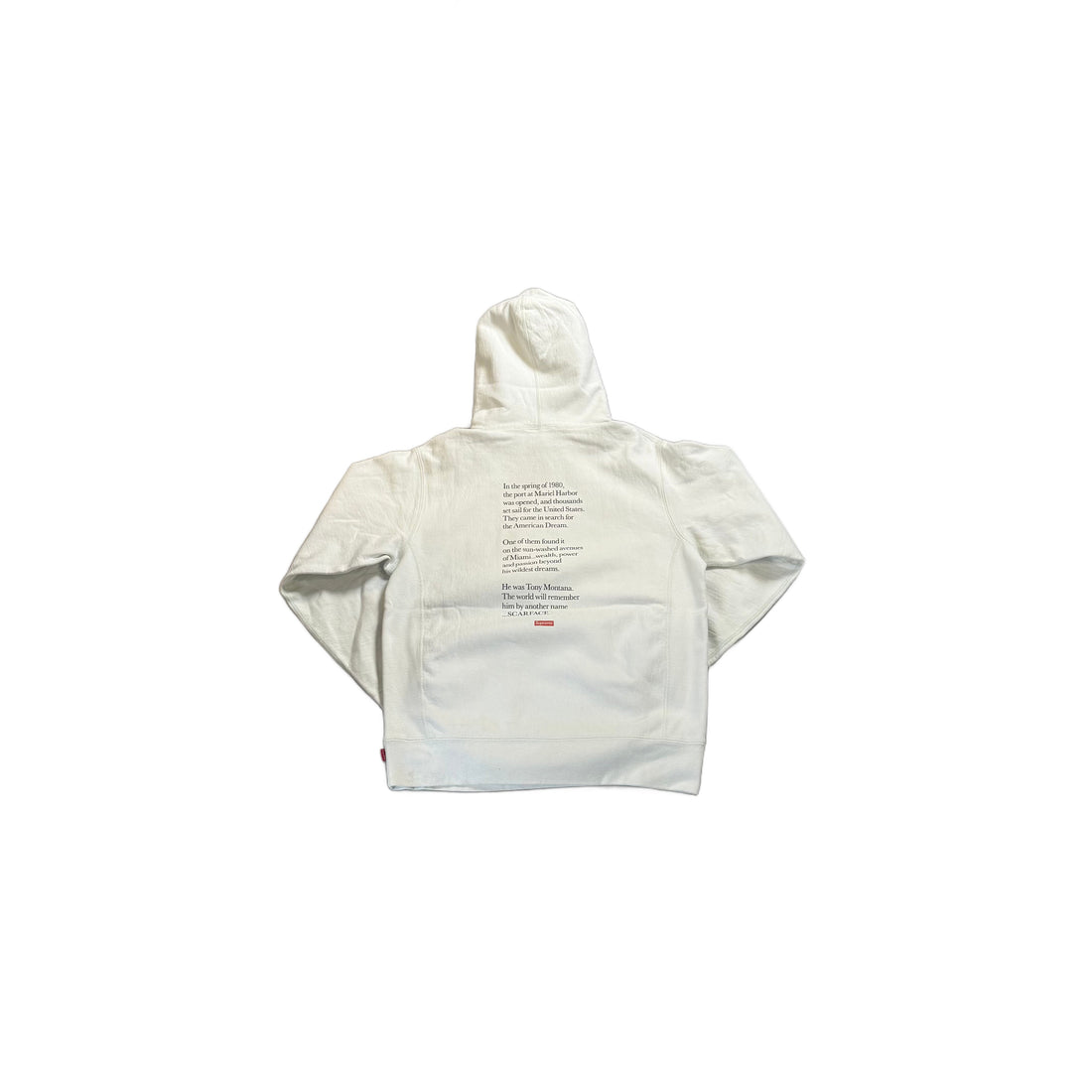 White Supreme Scarface Hoodie - M