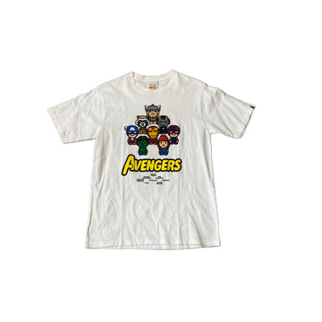 White A Bathing Ape (BAPE) x The Avengers Tee - L