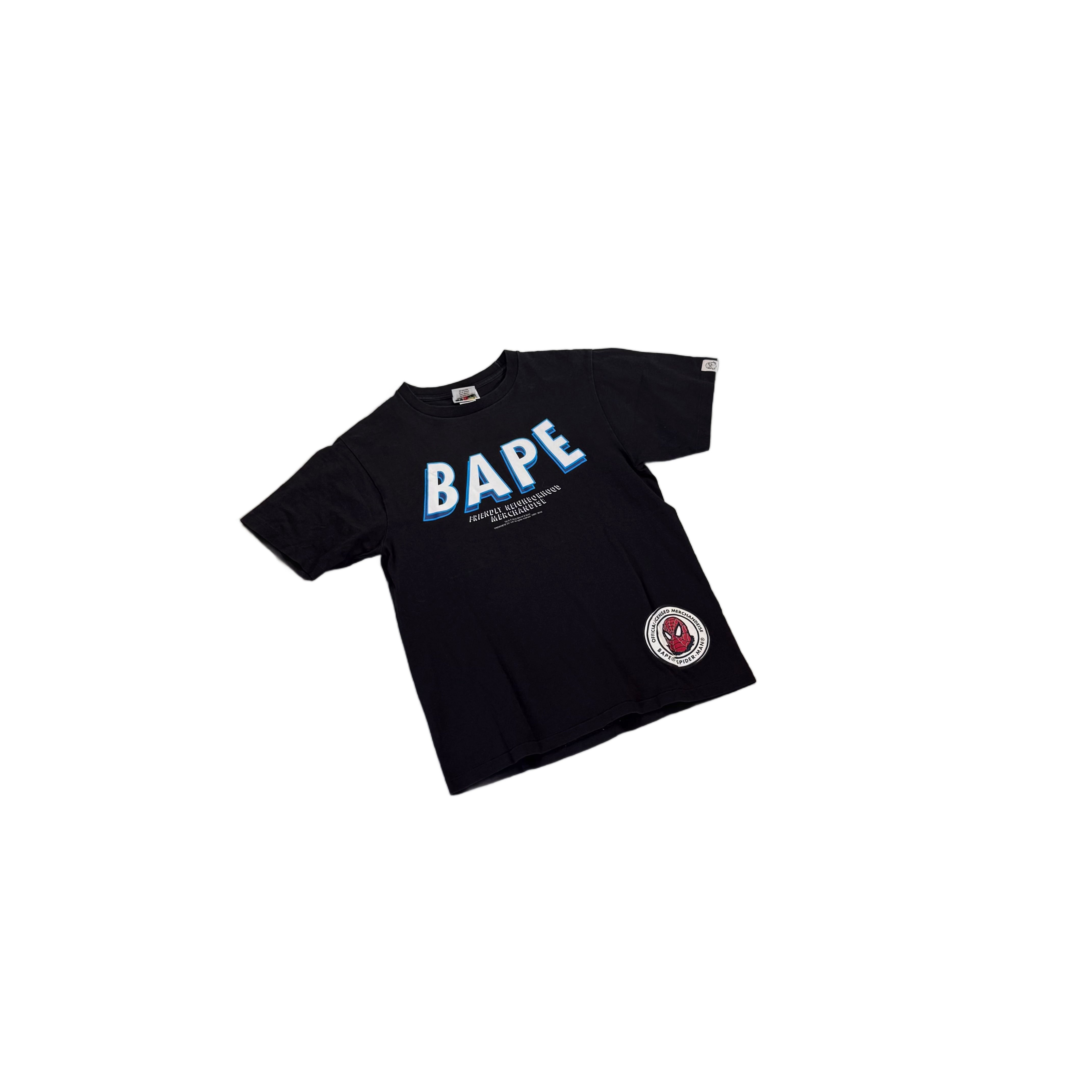 Black A Bathing Ape (BAPE) x Spiderman Tee - S