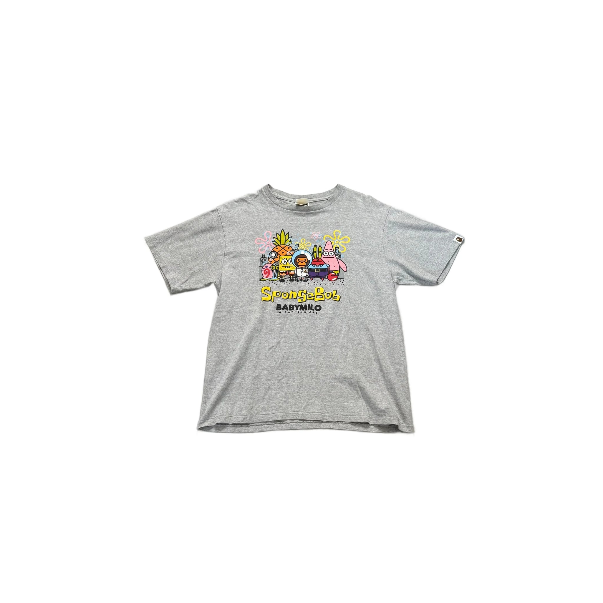 Grey A Bathing Ape (BAPE) x Spongebob Tee - XL