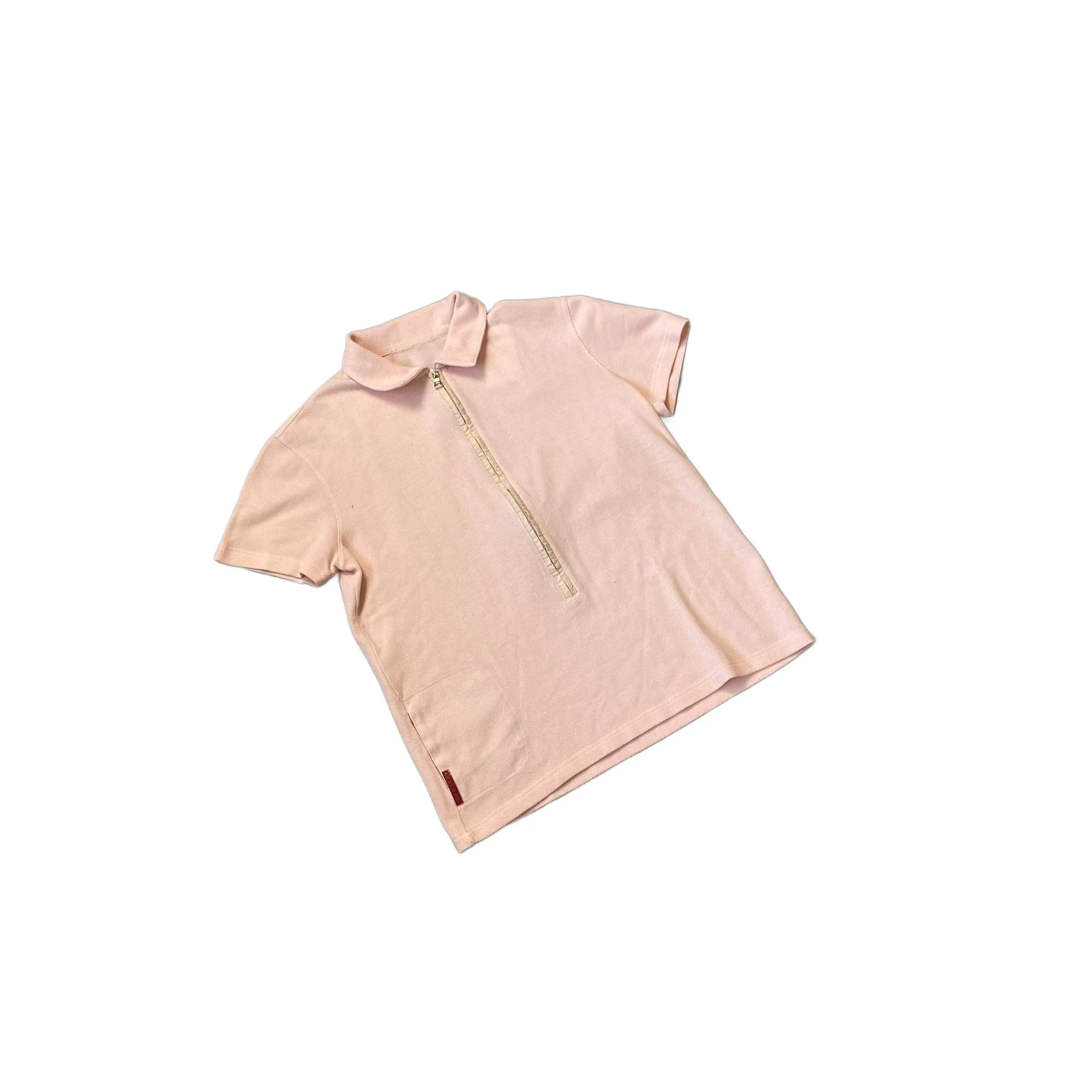 Vintage Pink Prada 1/2 Zip Polo Shirt - S