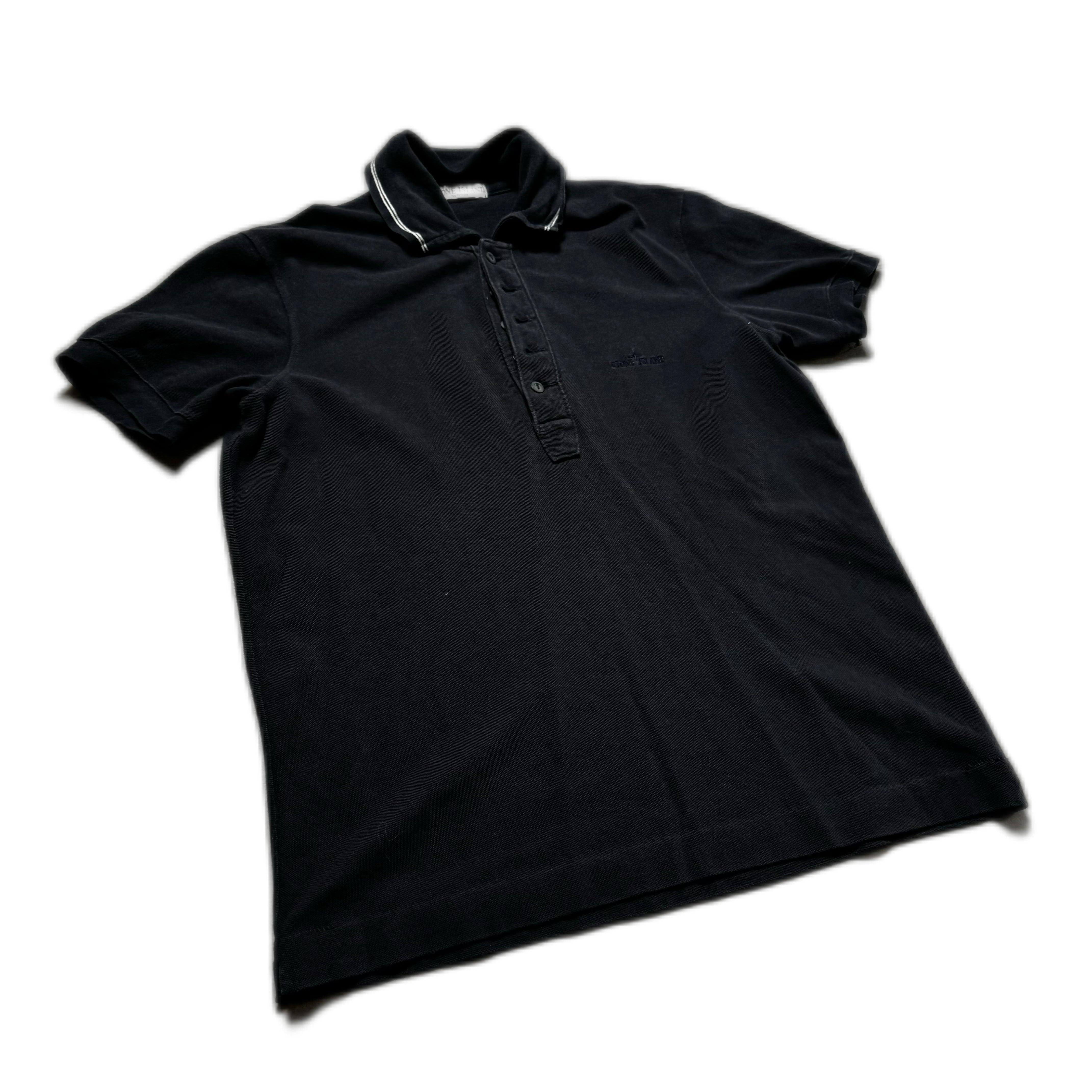 Navy Blue Stone Island Polo Shirt - XL