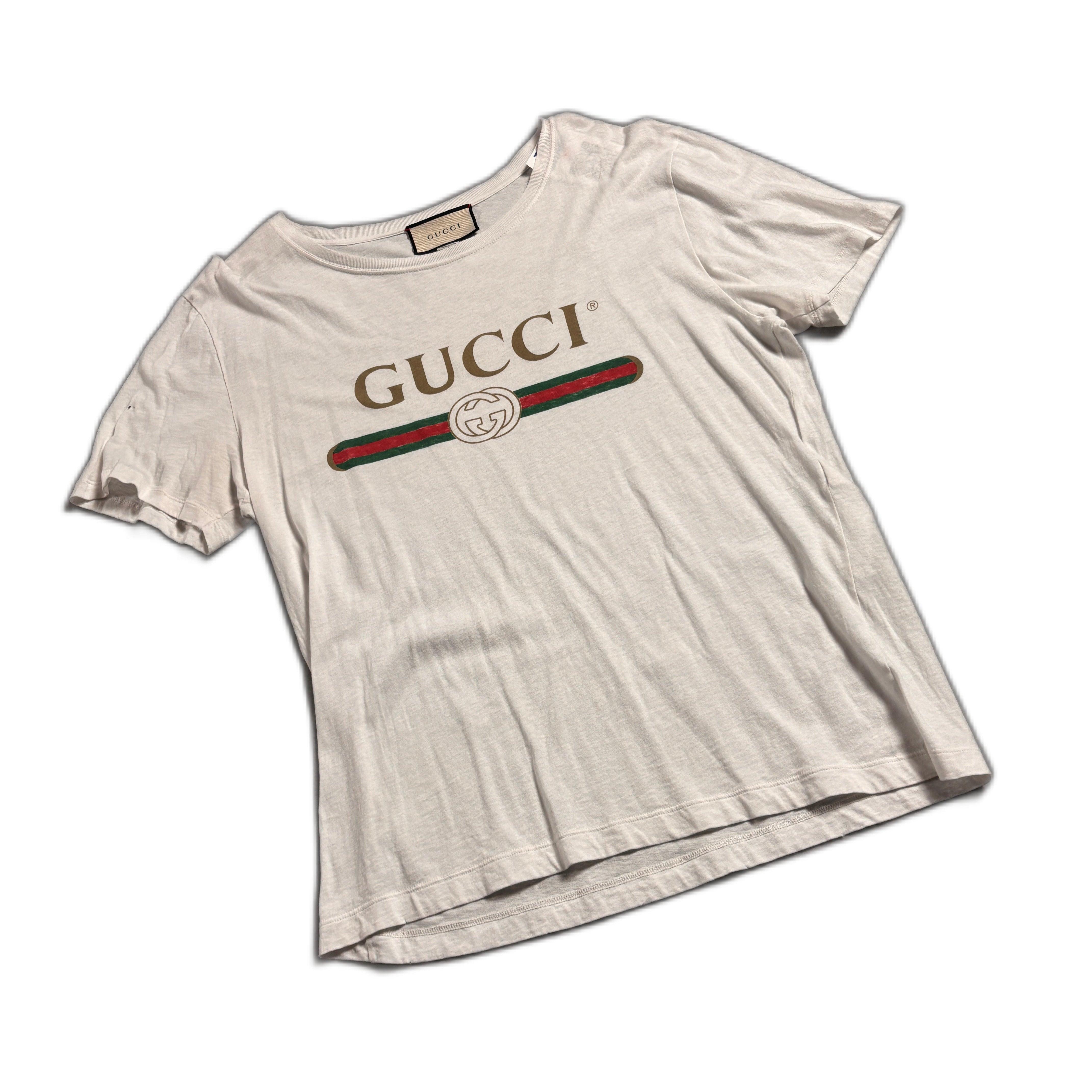 White Gucci Tee - L