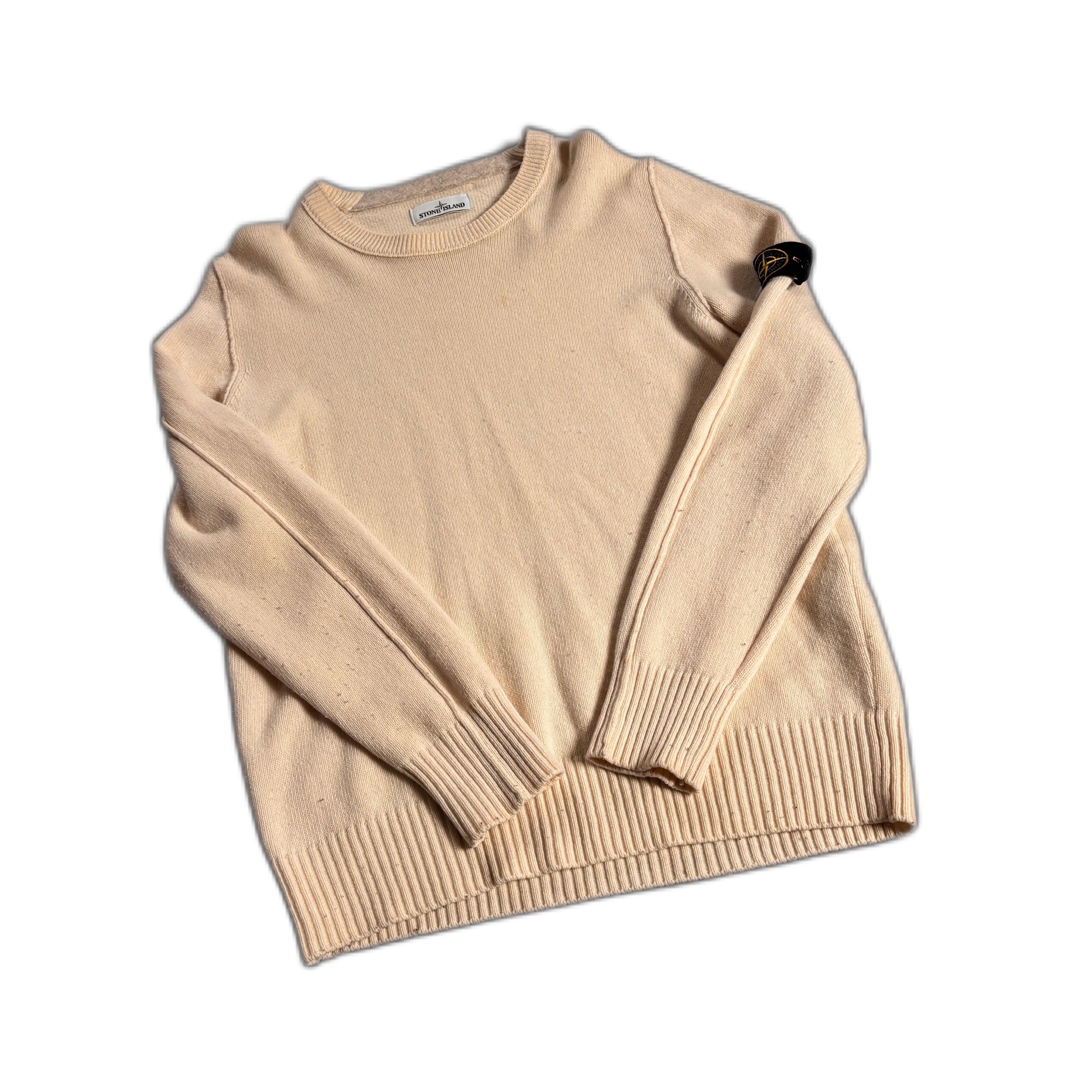 Vintage Cream Stone Island Sweatshirt - XL