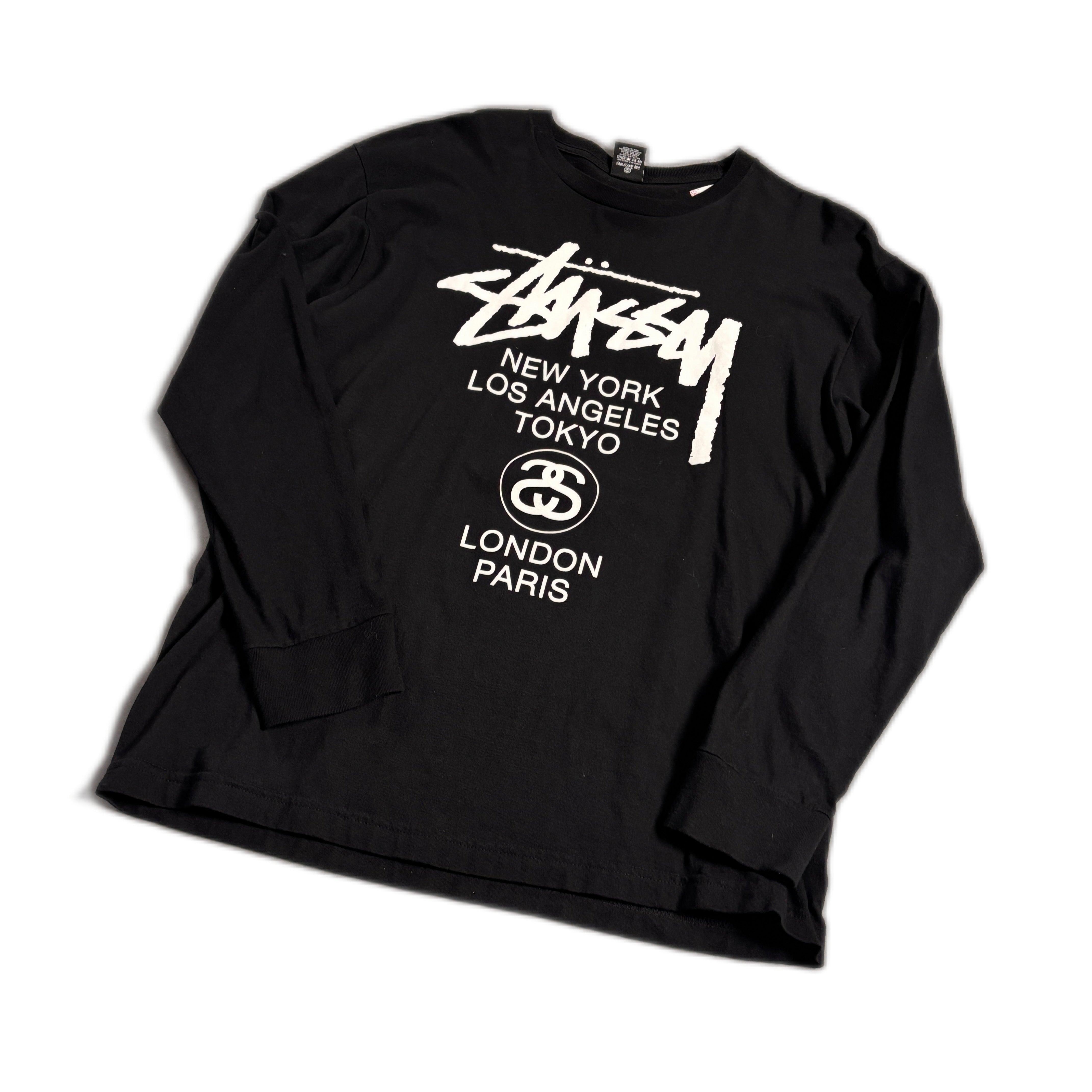Black Stussy Long Sleeve Tee - L