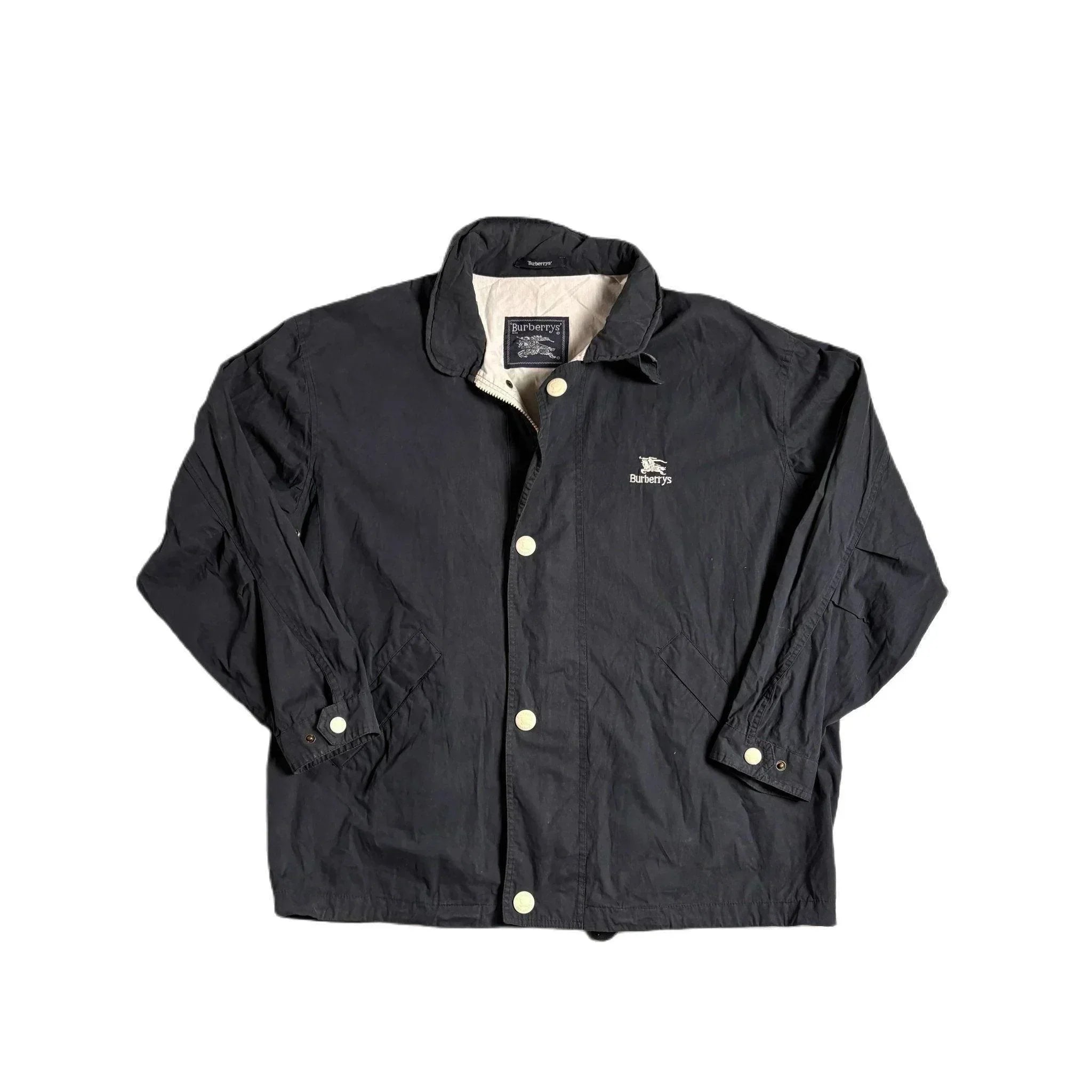 Vintage 90s Black Burberry Jacket - L