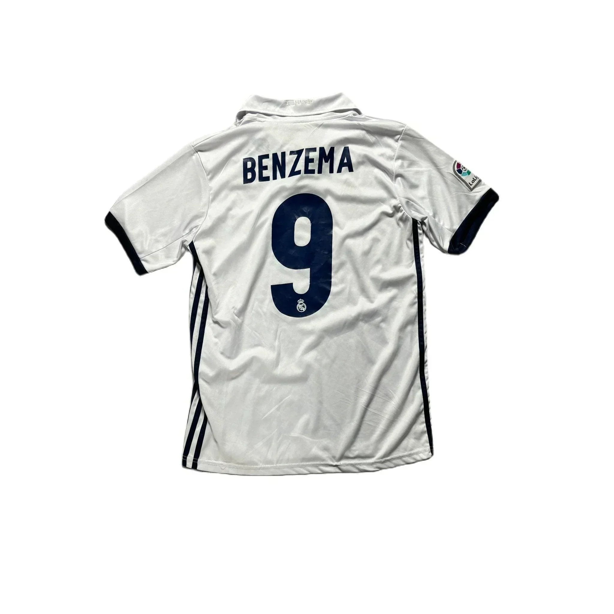 2016 - 17 Real Madrid Home 'Benzema' Shirt - L