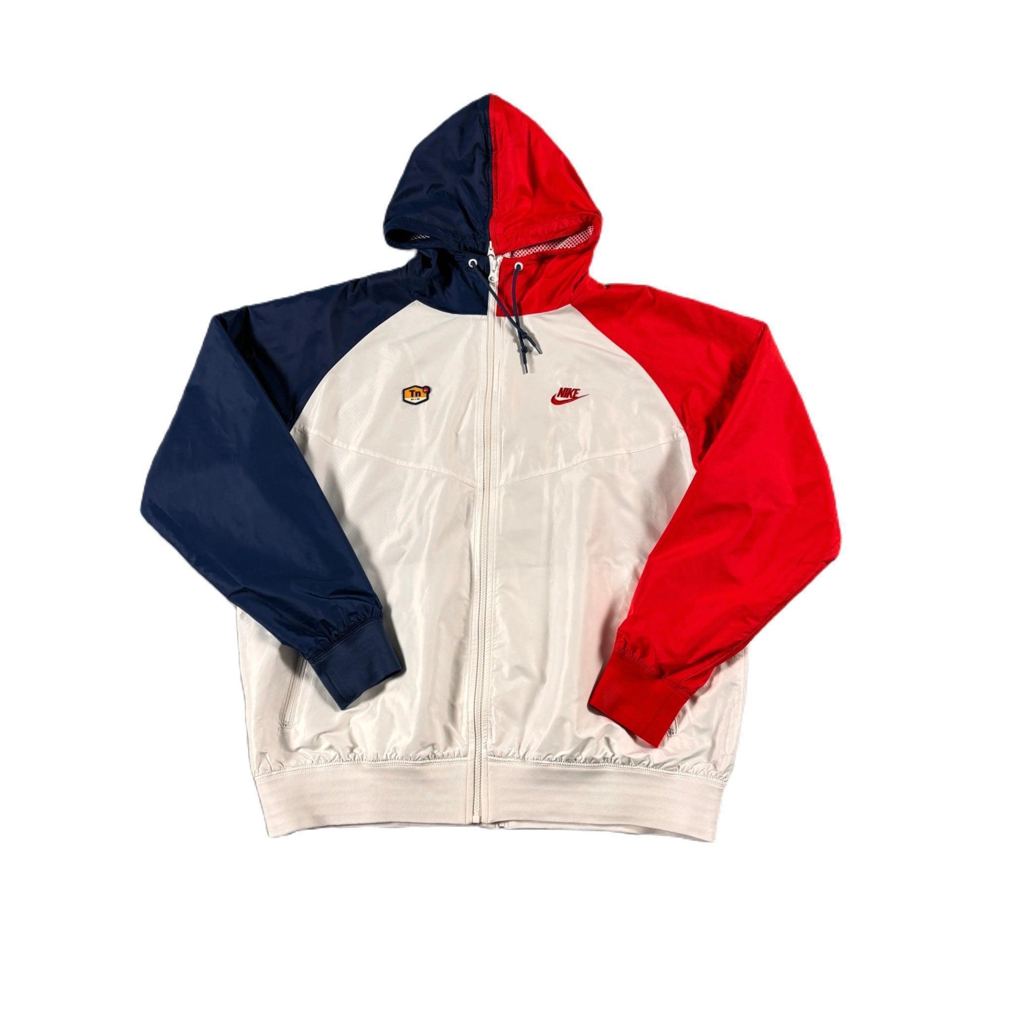 Vintage White, Red + Blue Nike TN Jacket - XL