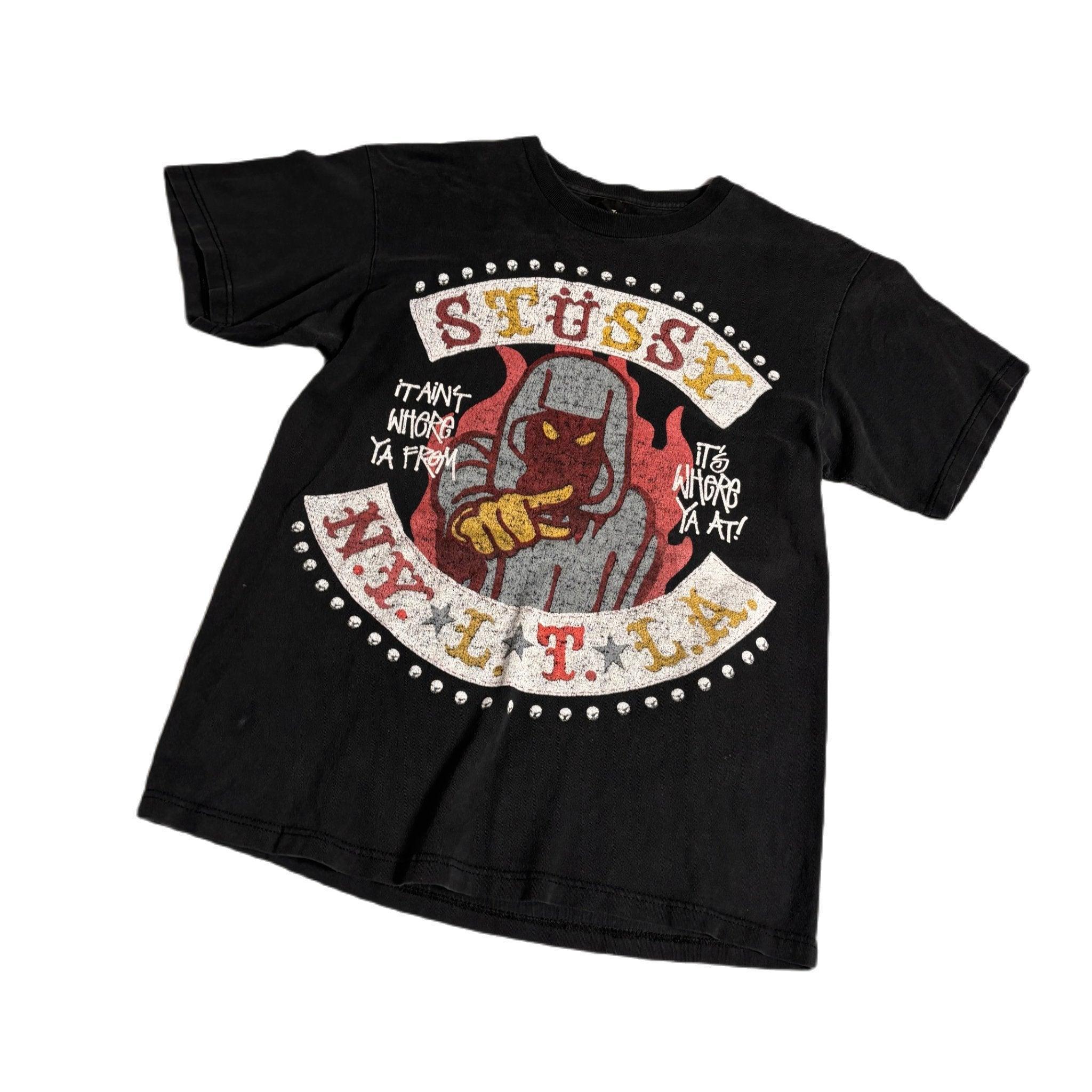Vintage Black Stussy Tee - M