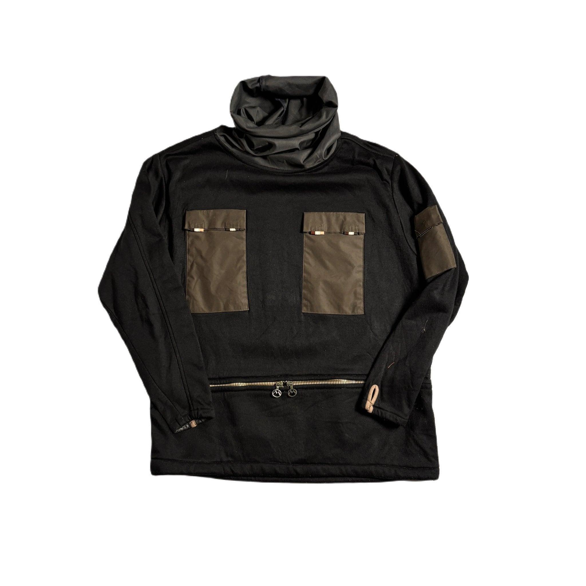 Black Maharishi Roll Neck Sweatshirt - S