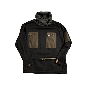 Black Maharishi Roll Neck Sweatshirt - S