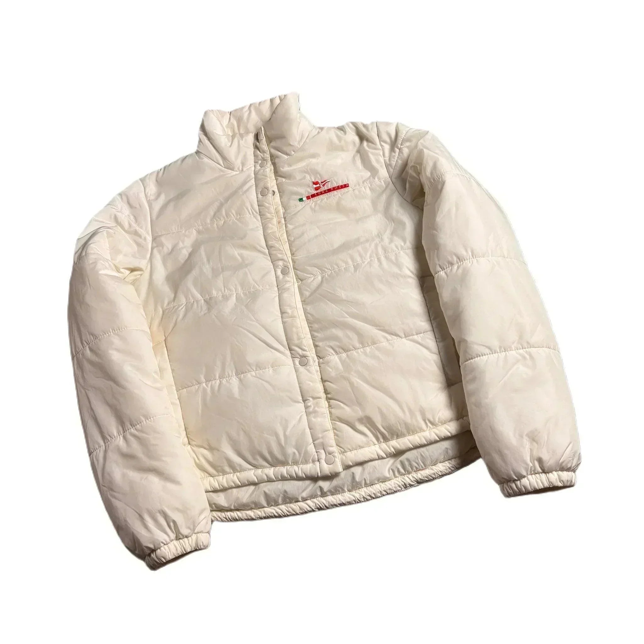 Women’s Vintage White Prada Luna Rossa Puffer Coat - M