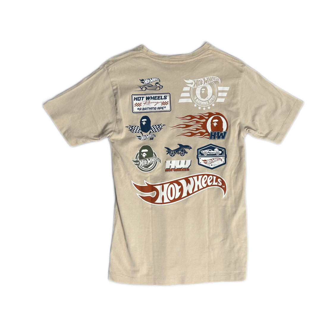 Biege A Bathing Ape (BAPE) x Hot Wheels Tee - S