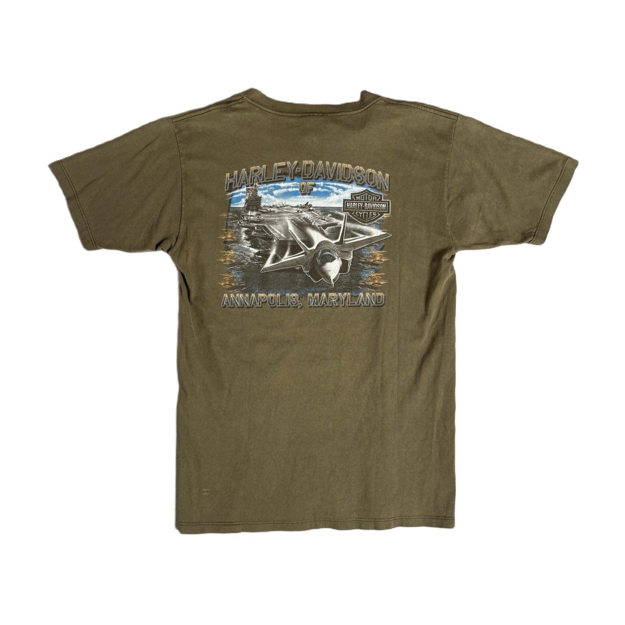 Vintage Green Harley Davidson Tee - XL