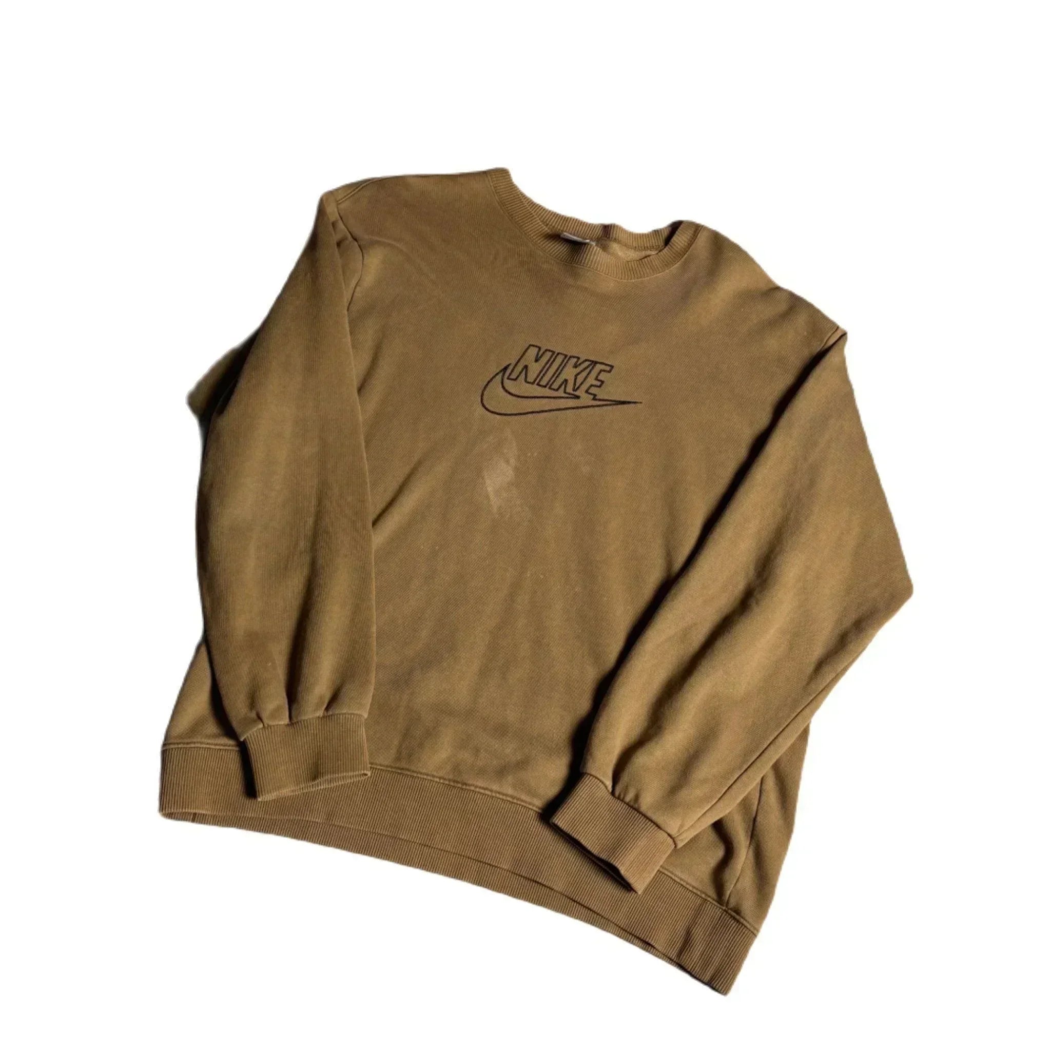 Vintage Khaki Nike Sweatshirt - L