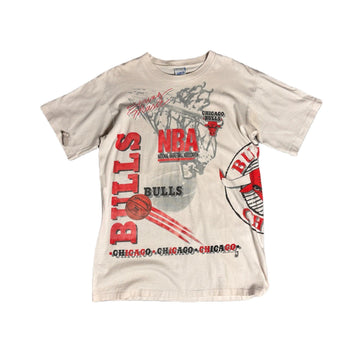 Vintage 90s Grey Chicago Bulls Graphic Tee - L