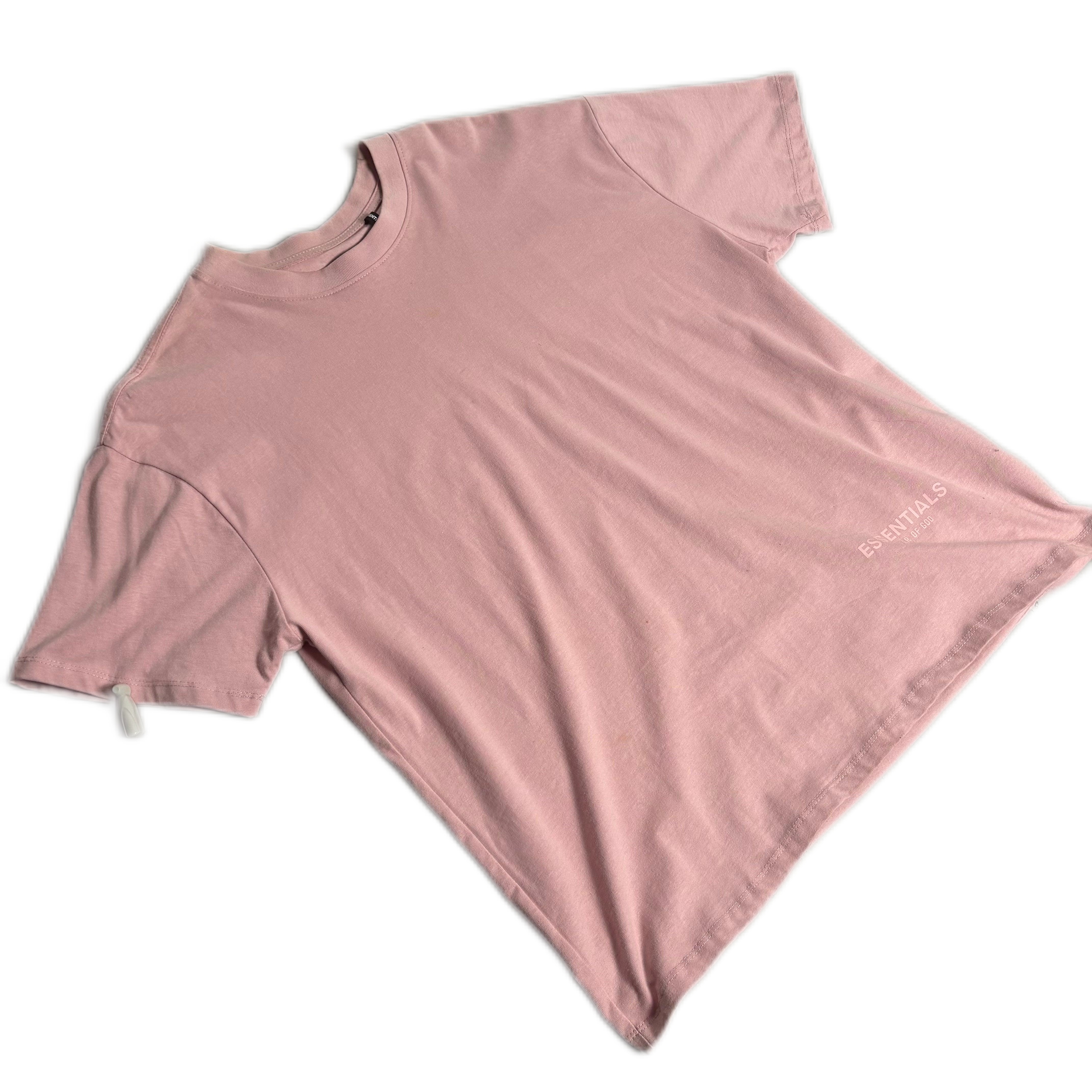 Pink Fear of God Essentials Tee - L