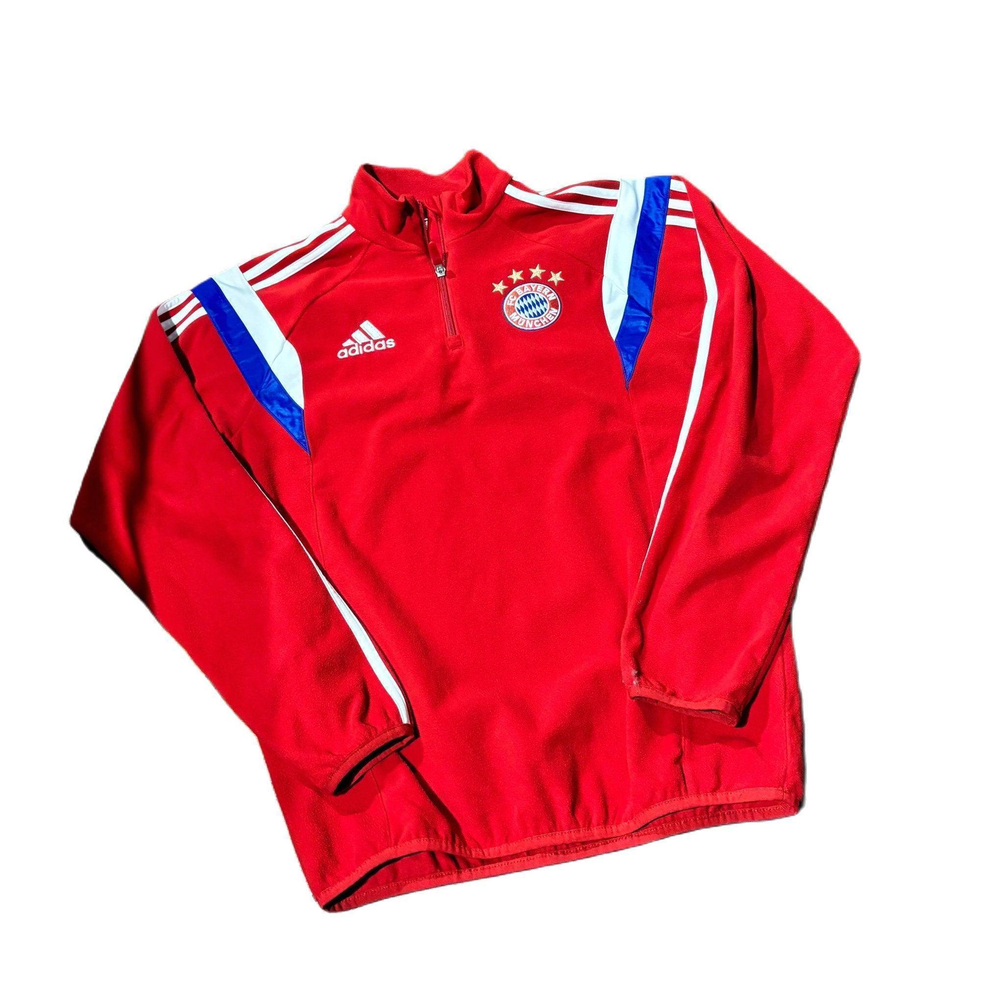 Vintage Red Adidas Bayern Munich 1/4 Zip Fleece - S