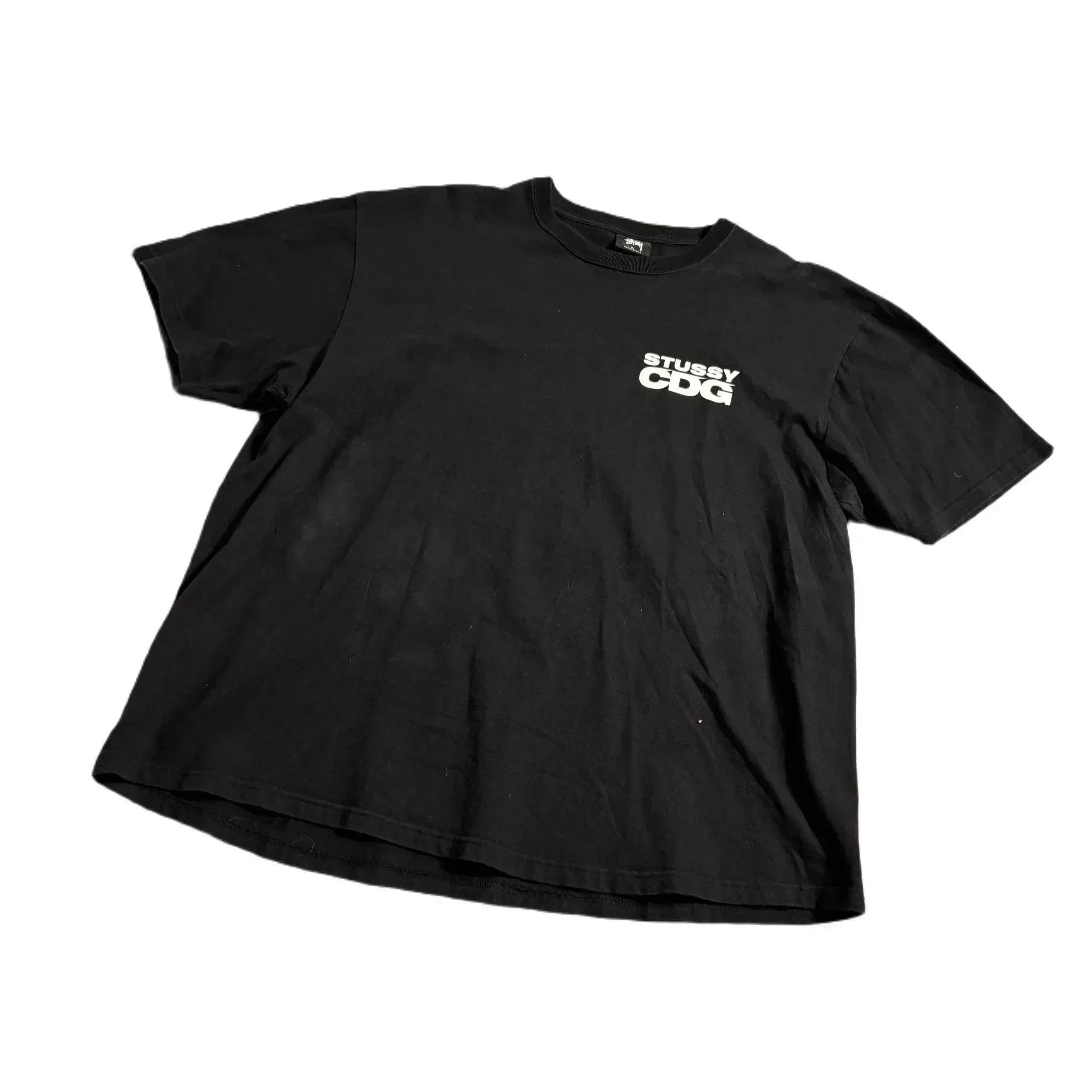 Black Stussy x Comme Des Garcons (CDG) Tee - XL