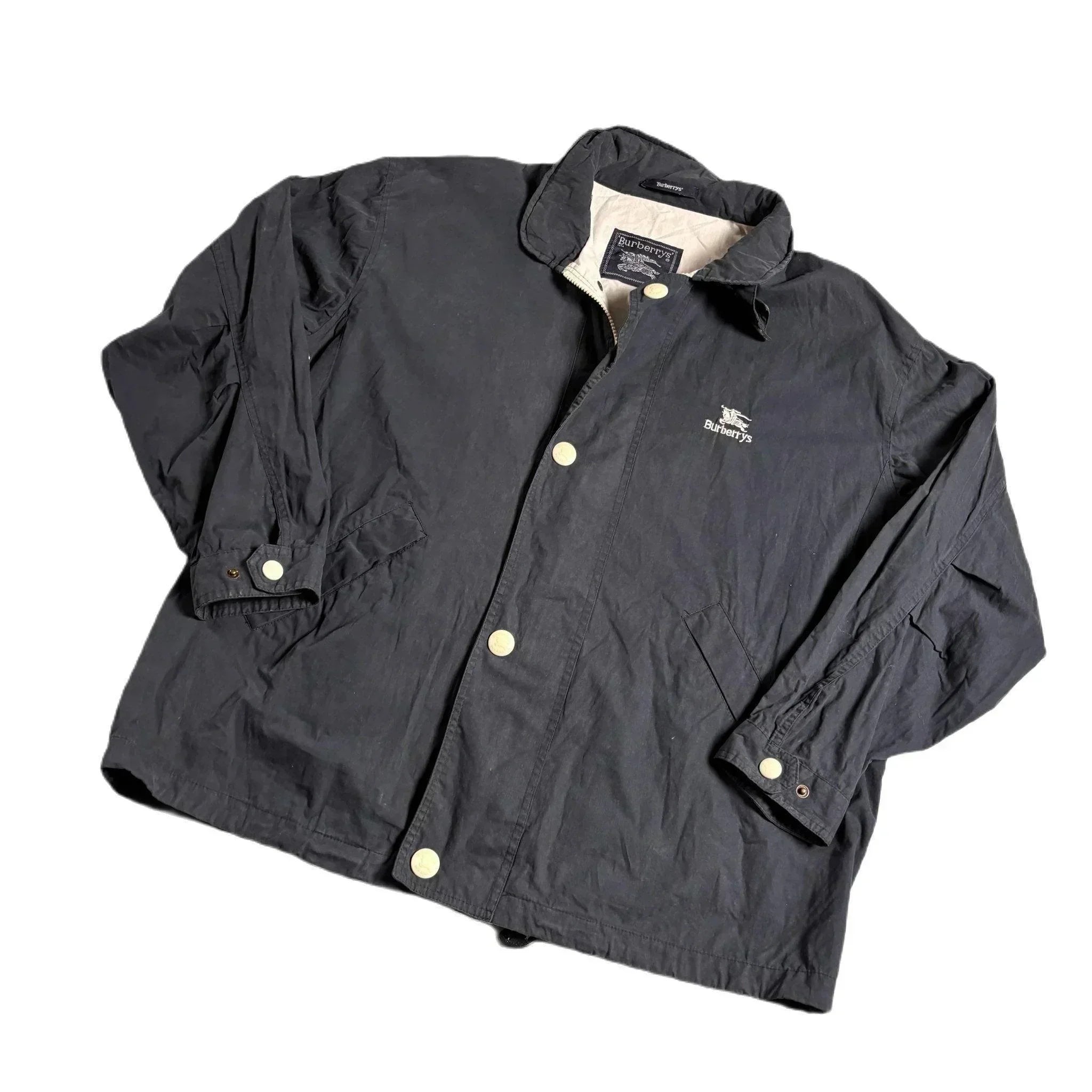 Vintage 90s Black Burberry Jacket - L