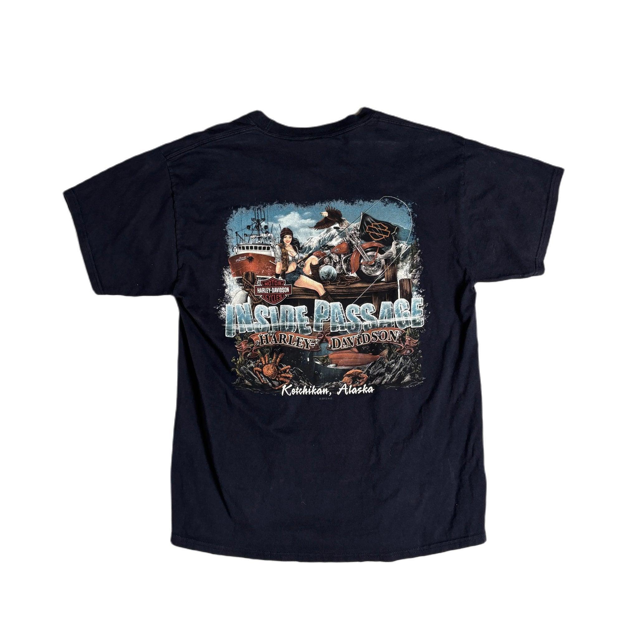 Vintage Black Harley Davidson Tee - L