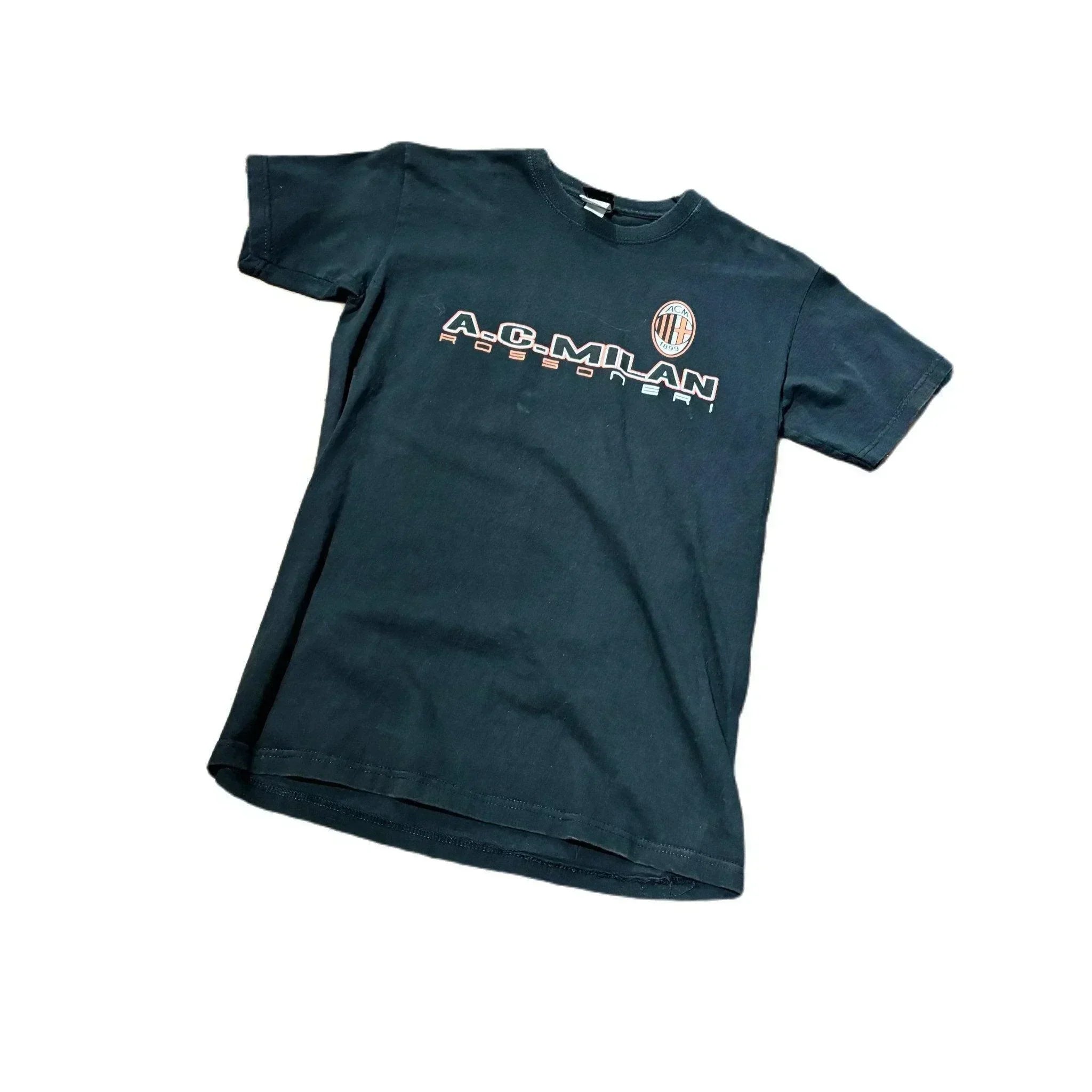Vintage Black AC Milan Tee - S