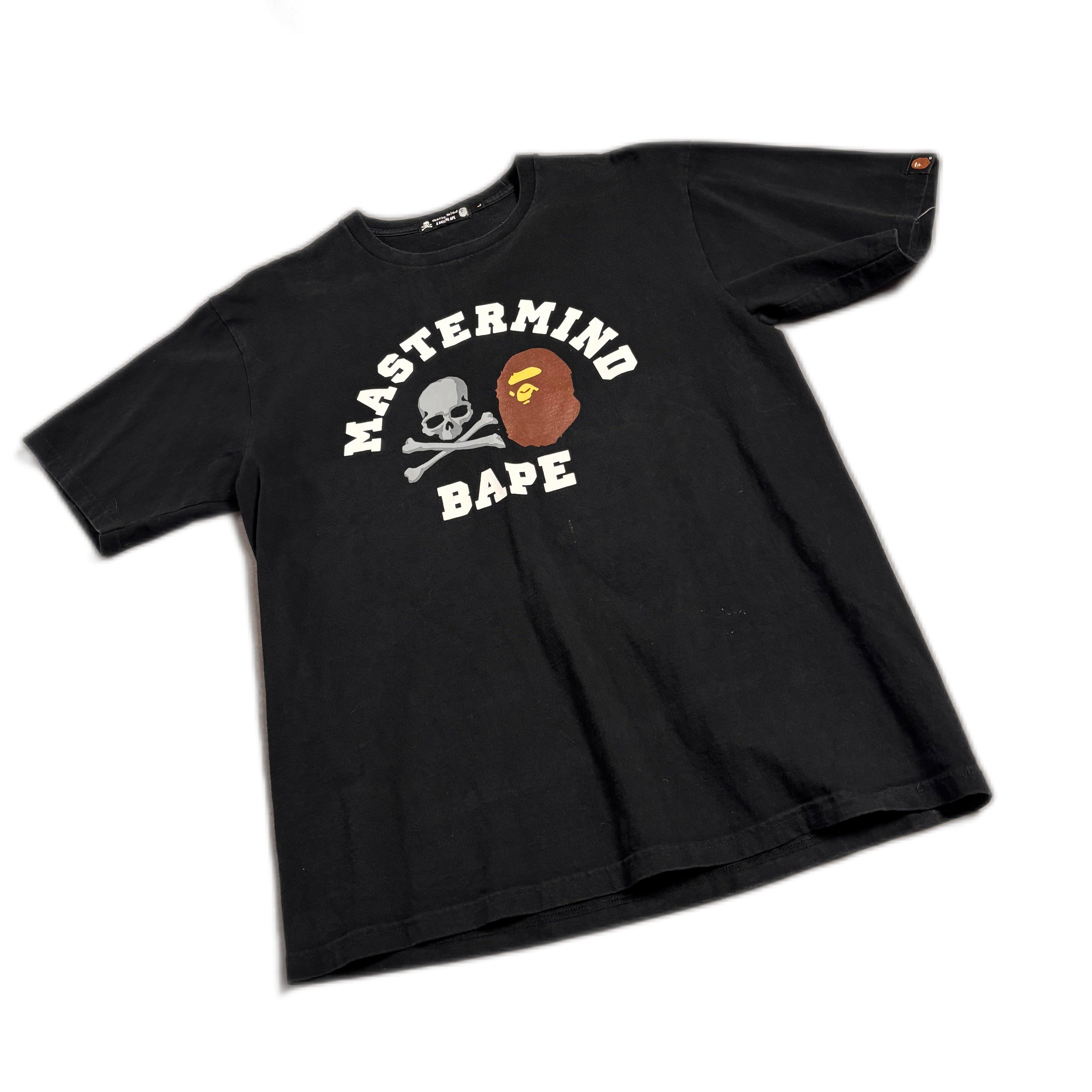Black A Bathing Ape (BAPE) x Mastermind Tee - L