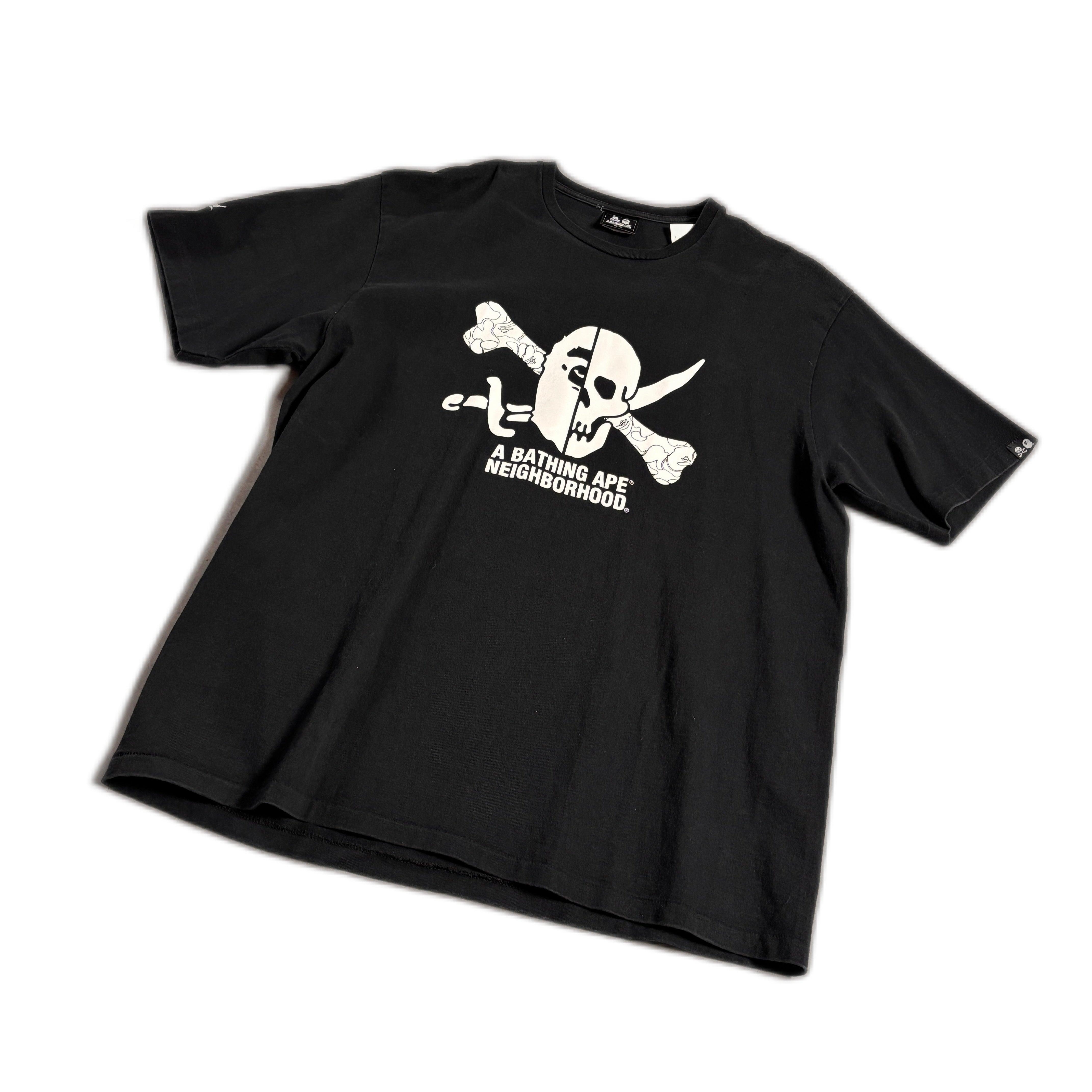 Black A Bathing Ape (BAPE) x Neighborhood Tee - XL