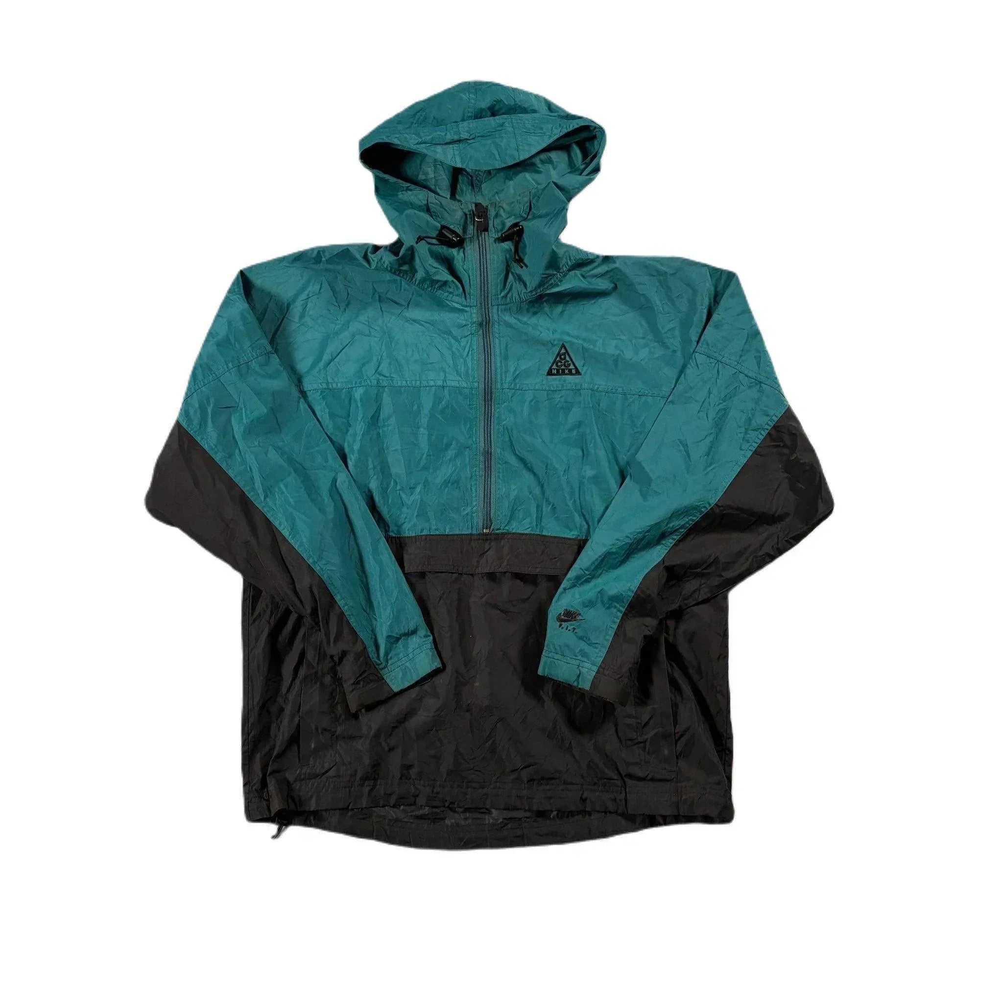 Vintage Green + Black Nike ACG 1/2 Zip Pullover Jacket - M