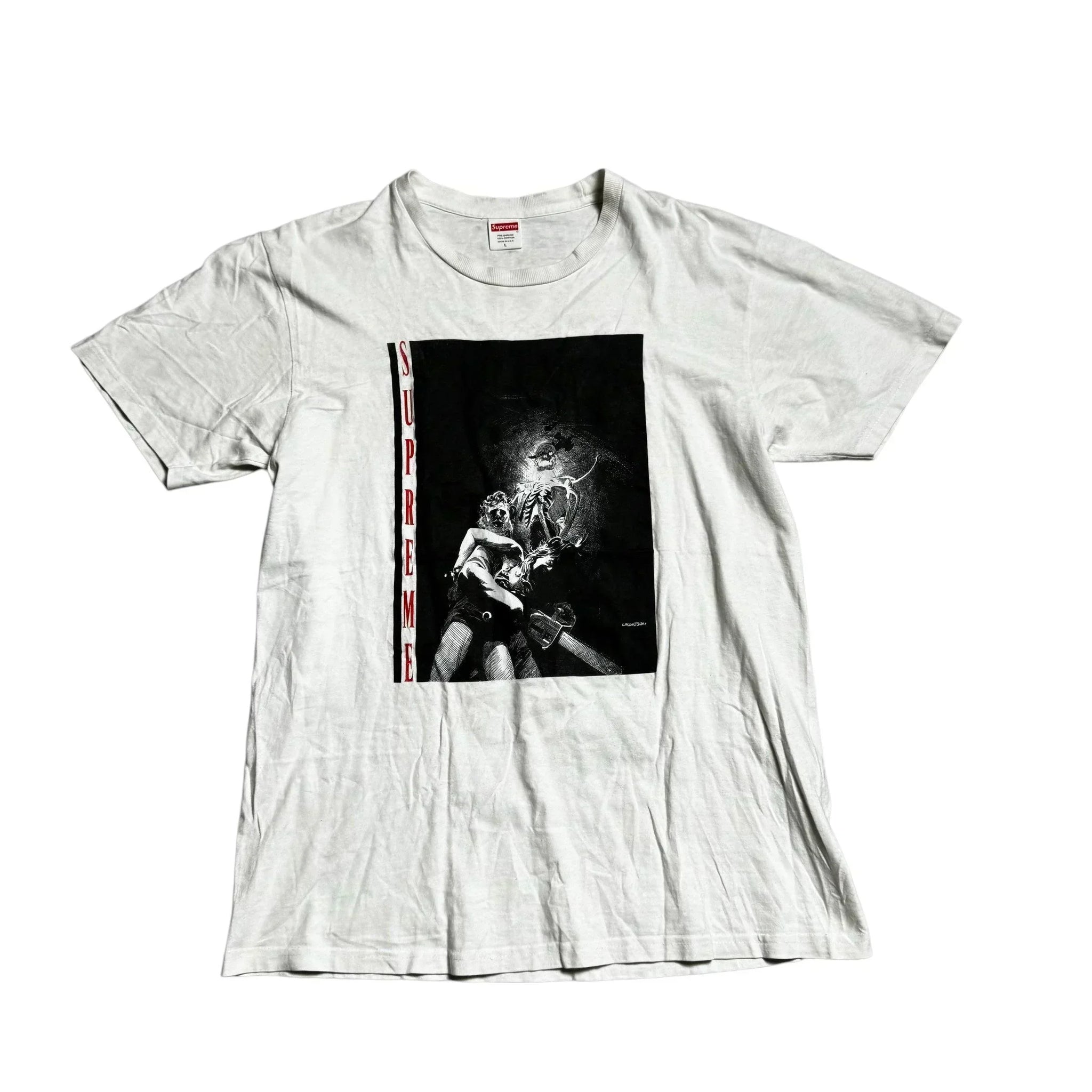 White Supreme Tee - L