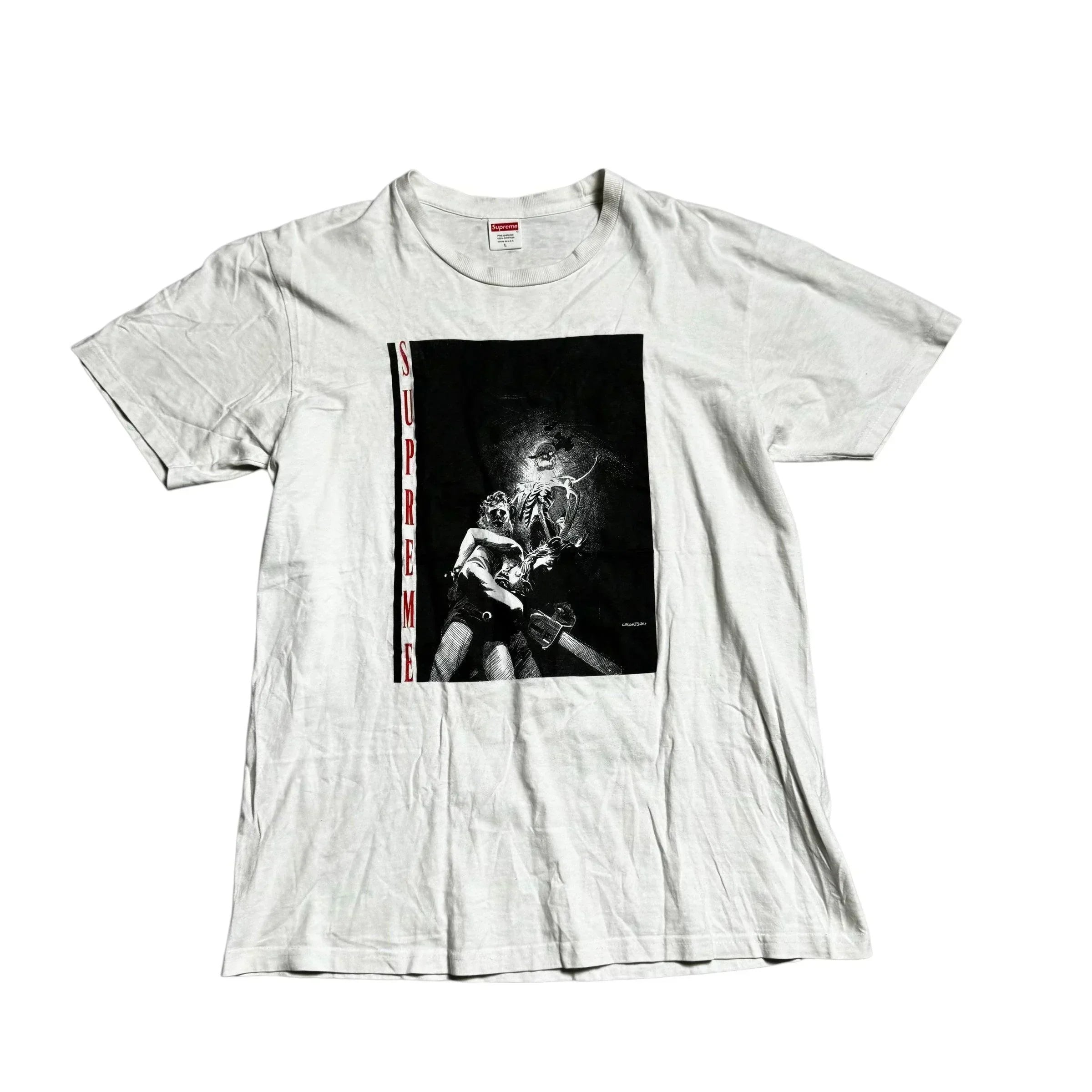 White Supreme Tee - L