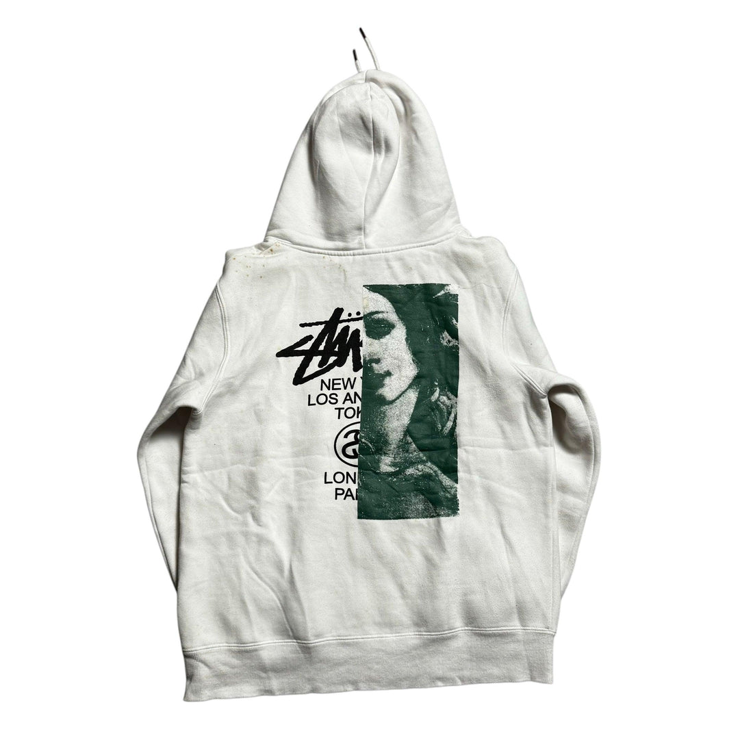 White Stussy Hoodie - M