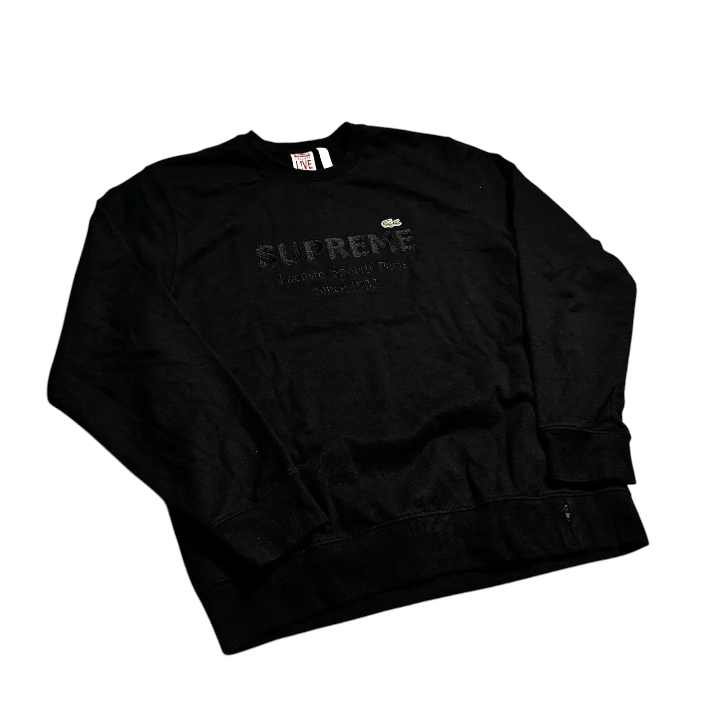 Black Supreme x Lacoste Sweatshirt - M