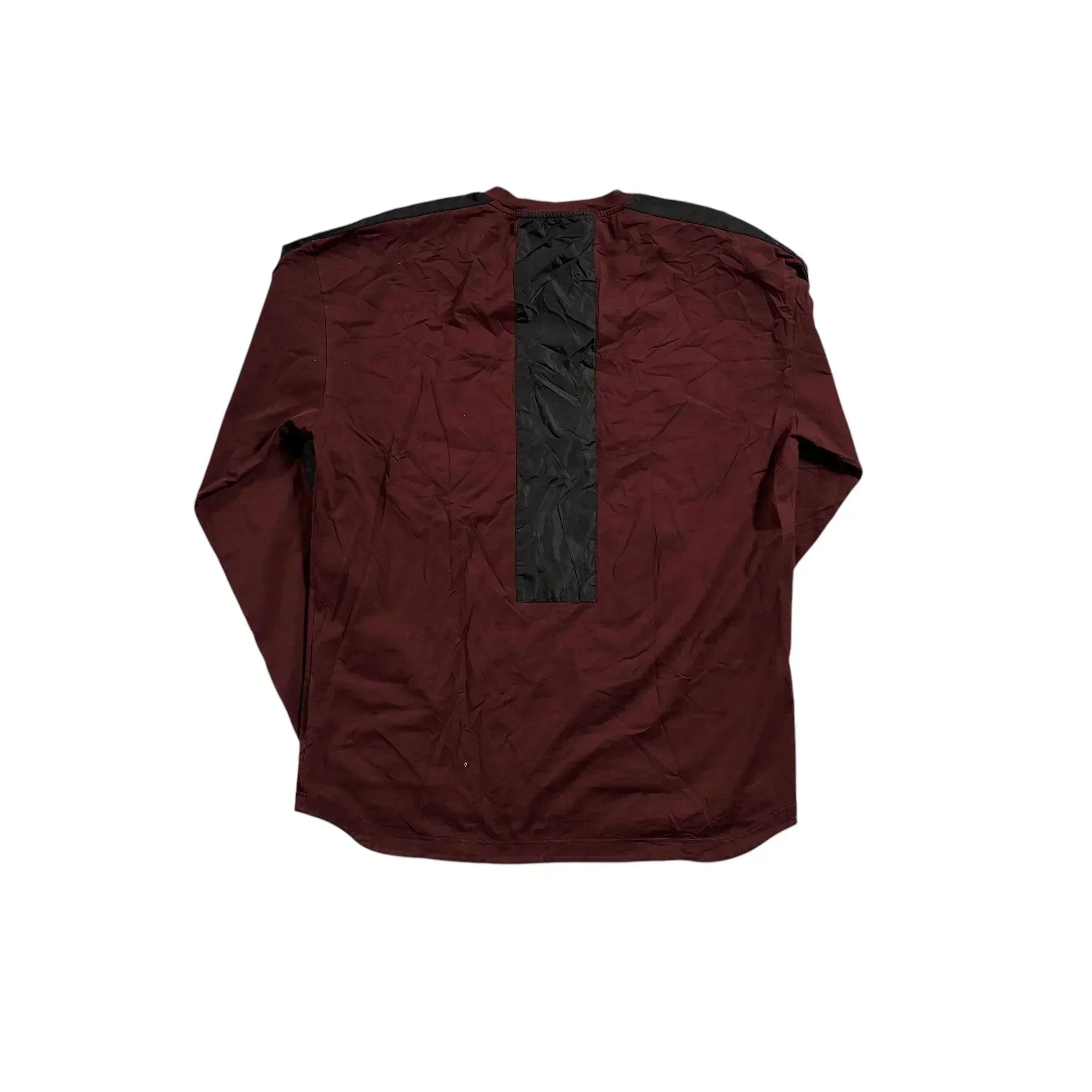 Vintage Burgundy + Black Prada Long Sleeve Tee - S