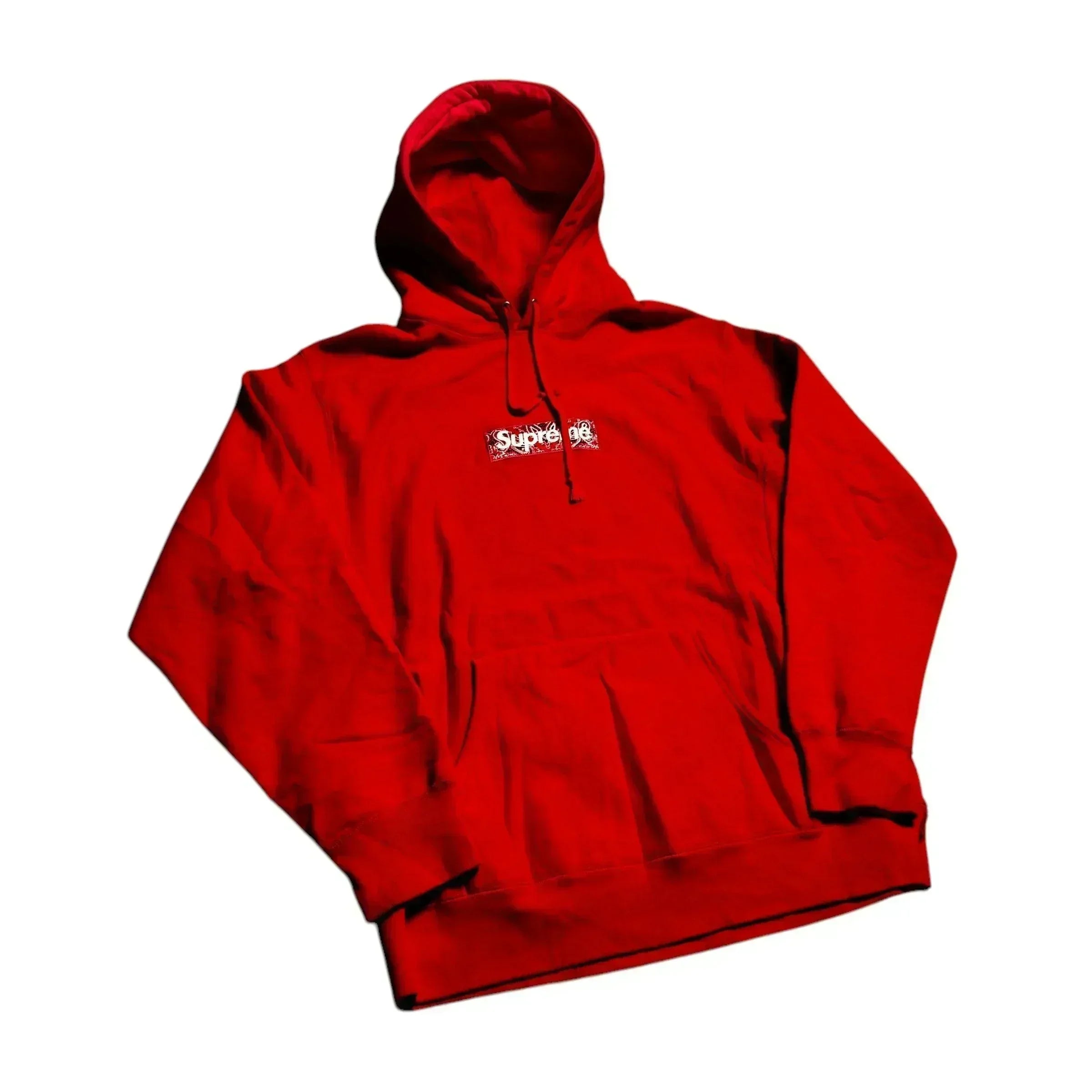 Red Supreme Bandana Box Logo Hoodie - L