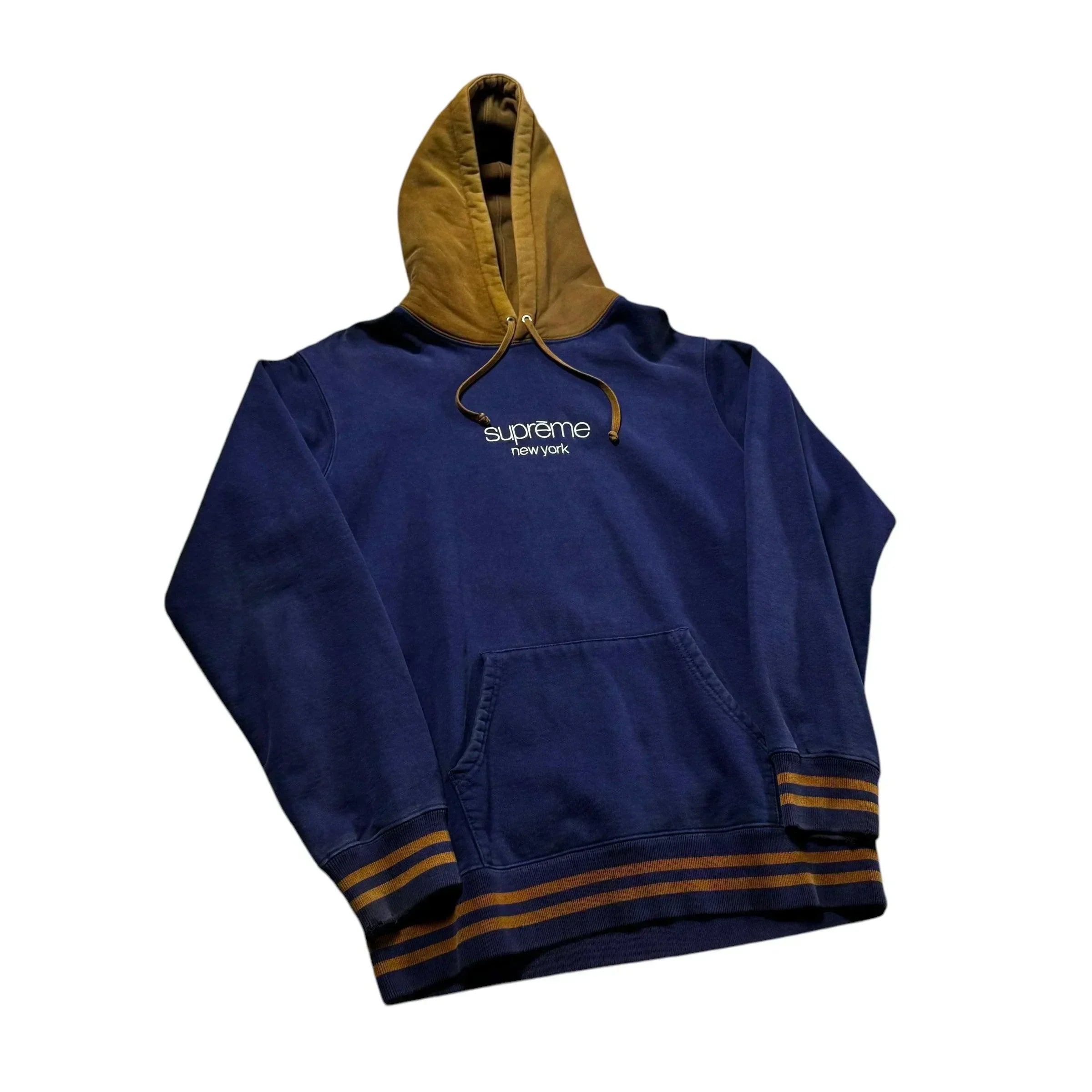 Purple + Brown Supreme Hoodie - L