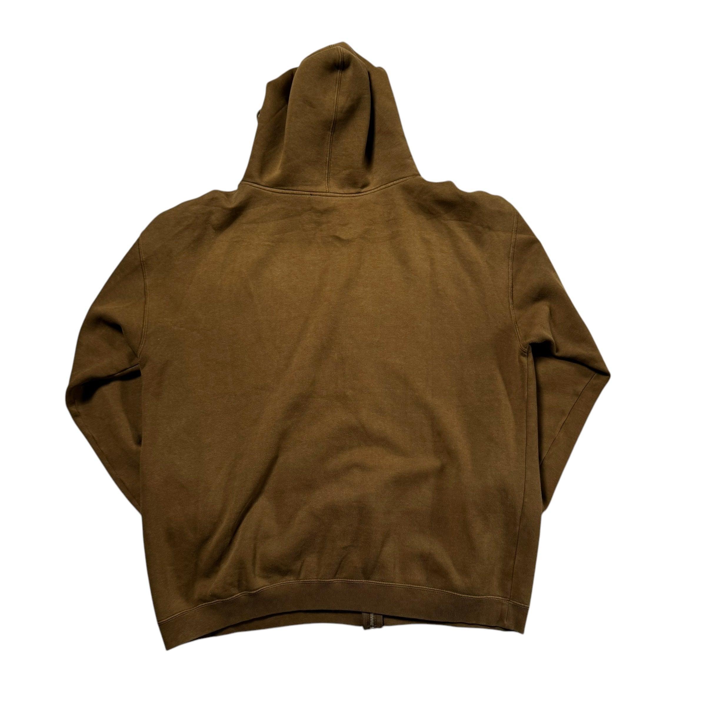 Brown Stussy Zip Up Hoodie - XL
