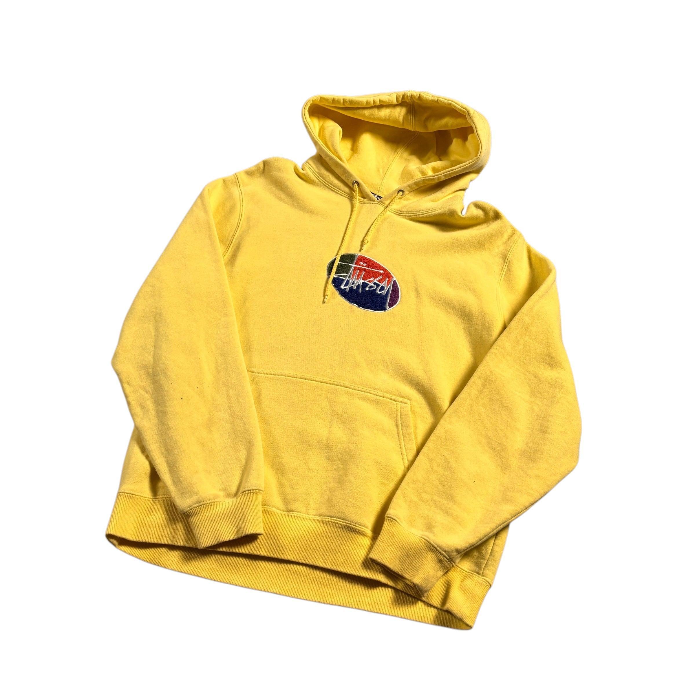 Yellow Stussy Hoodie - L