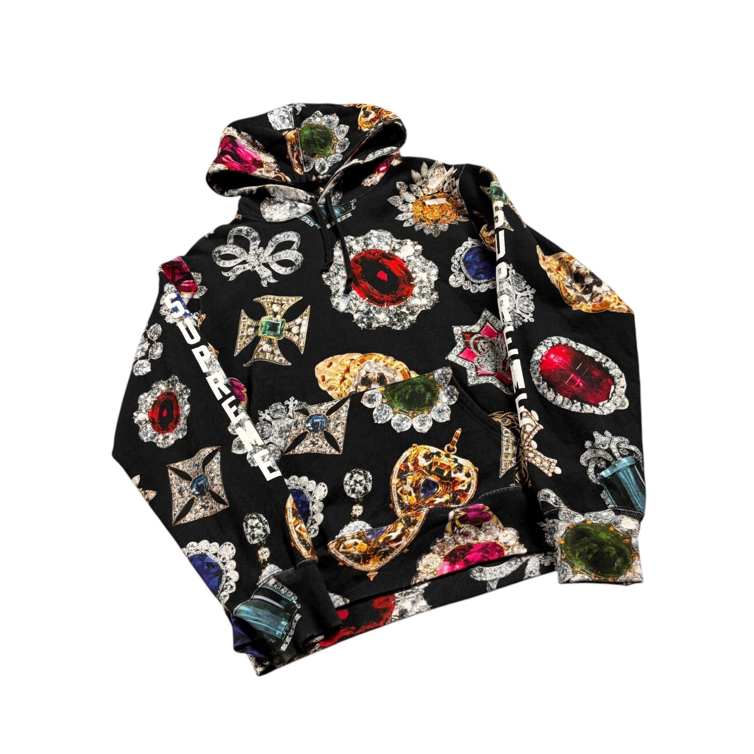 Black Supreme Jewels Hoodie - M
