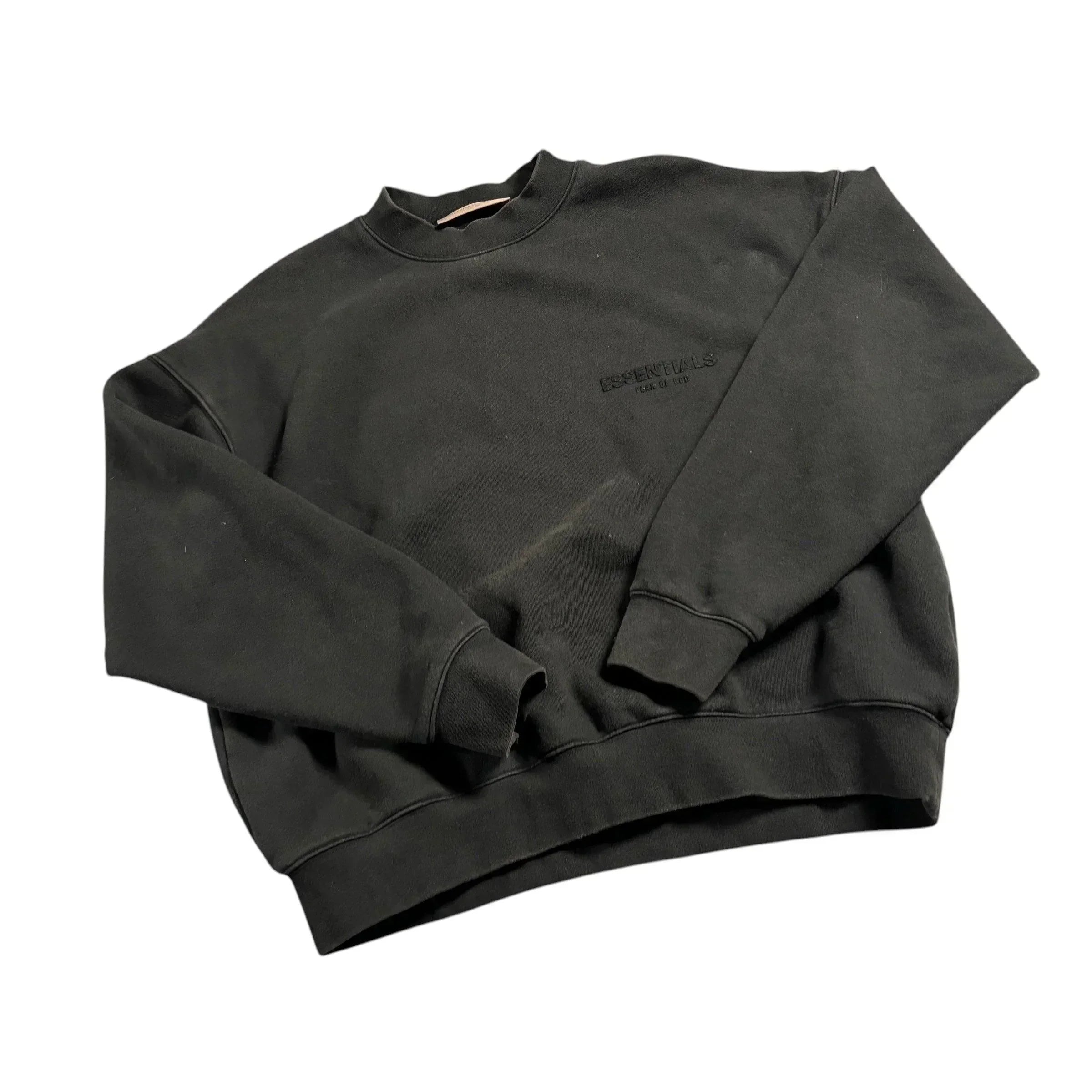 Black Fear Of God Essentials Sweatshirt - S