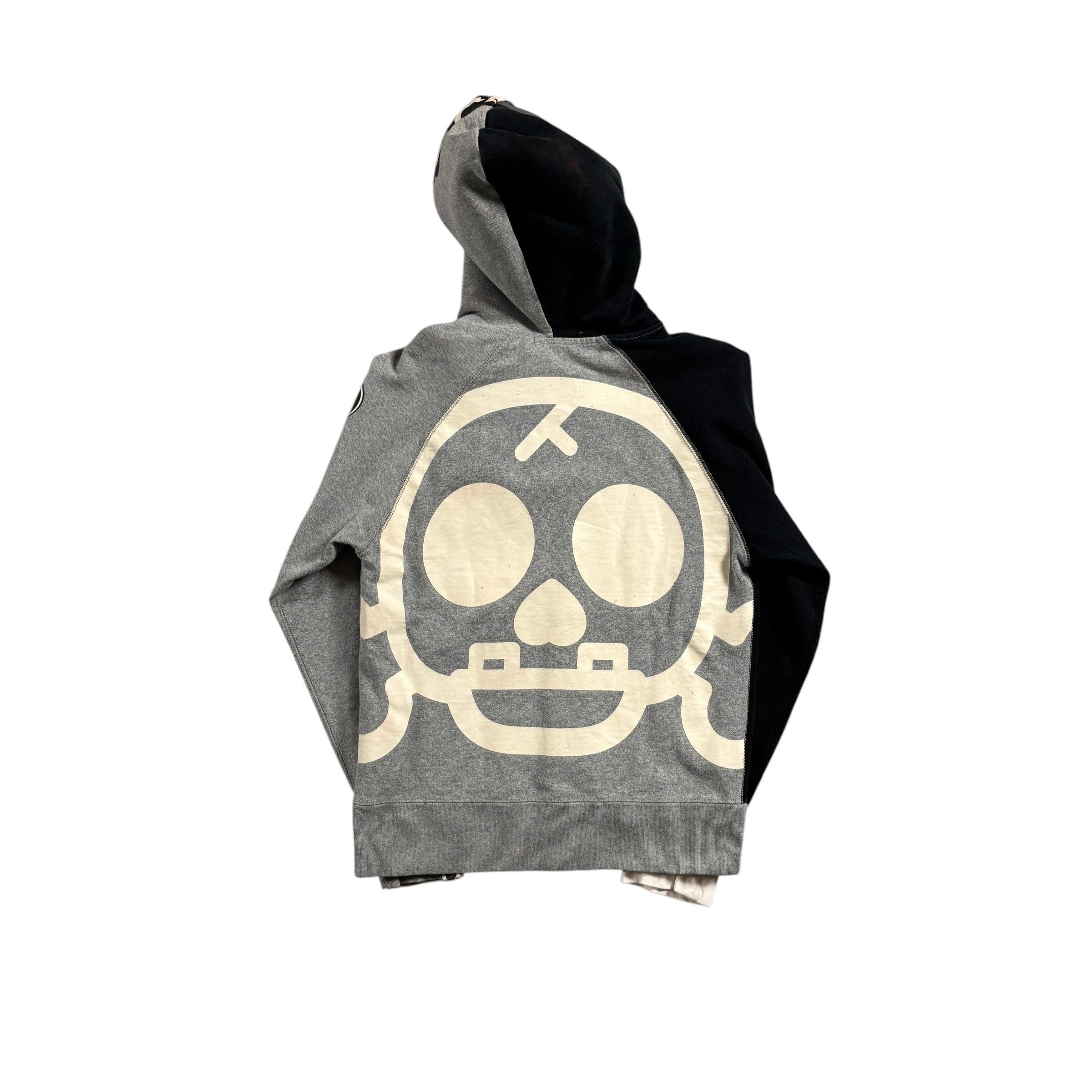 Navy Blue + Grey A Bathing Ape (BAPE) Zip Up Hoodie - S