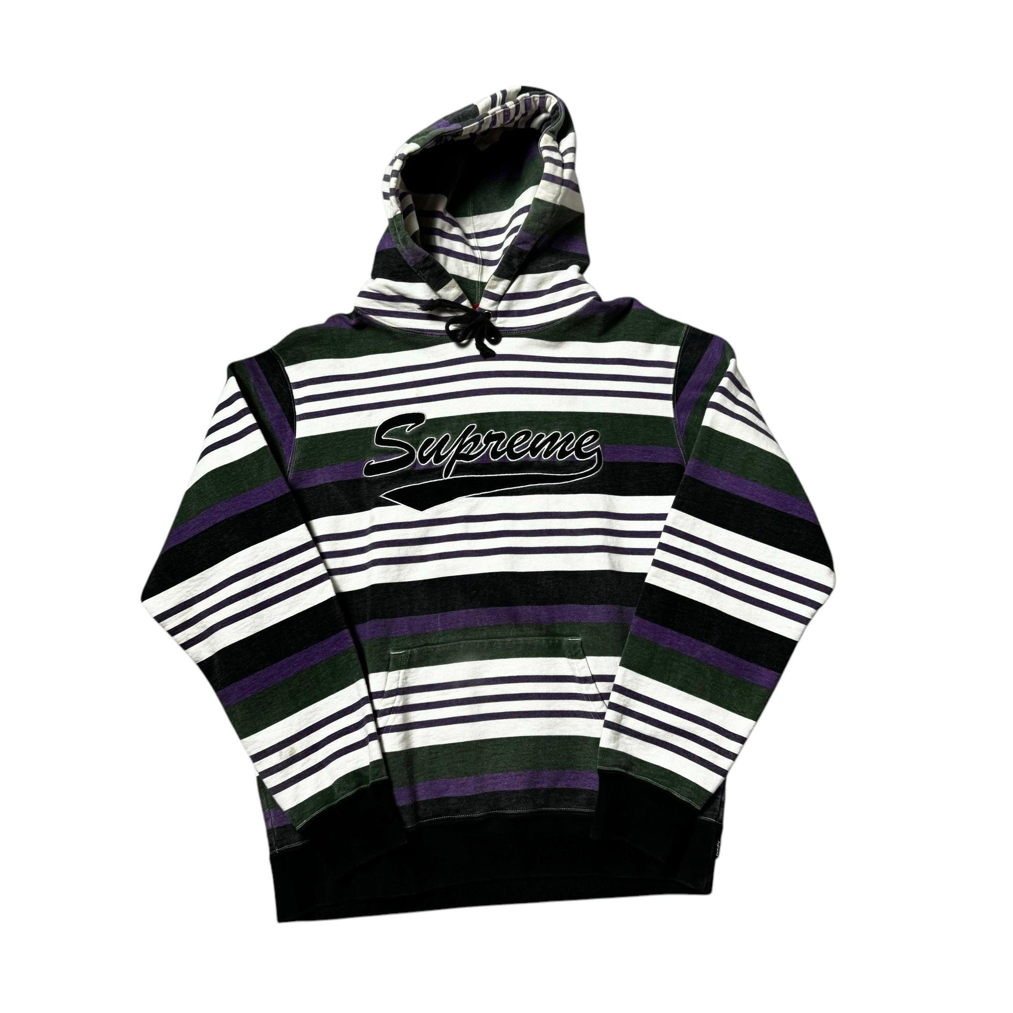 Black + White Supreme Hoodie - M