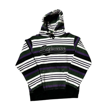 Black + White Supreme Hoodie - M