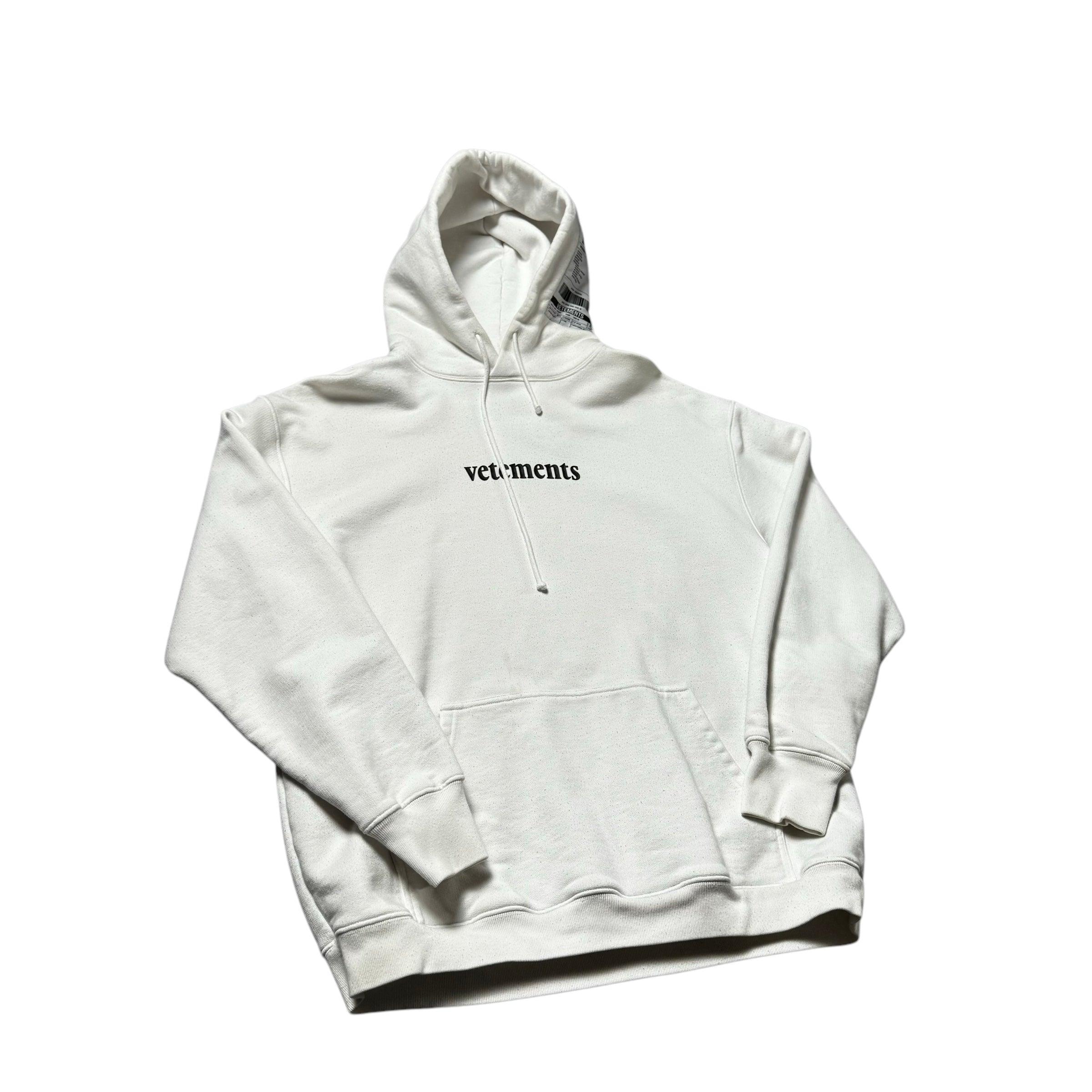 White Vetements Hoodie - L