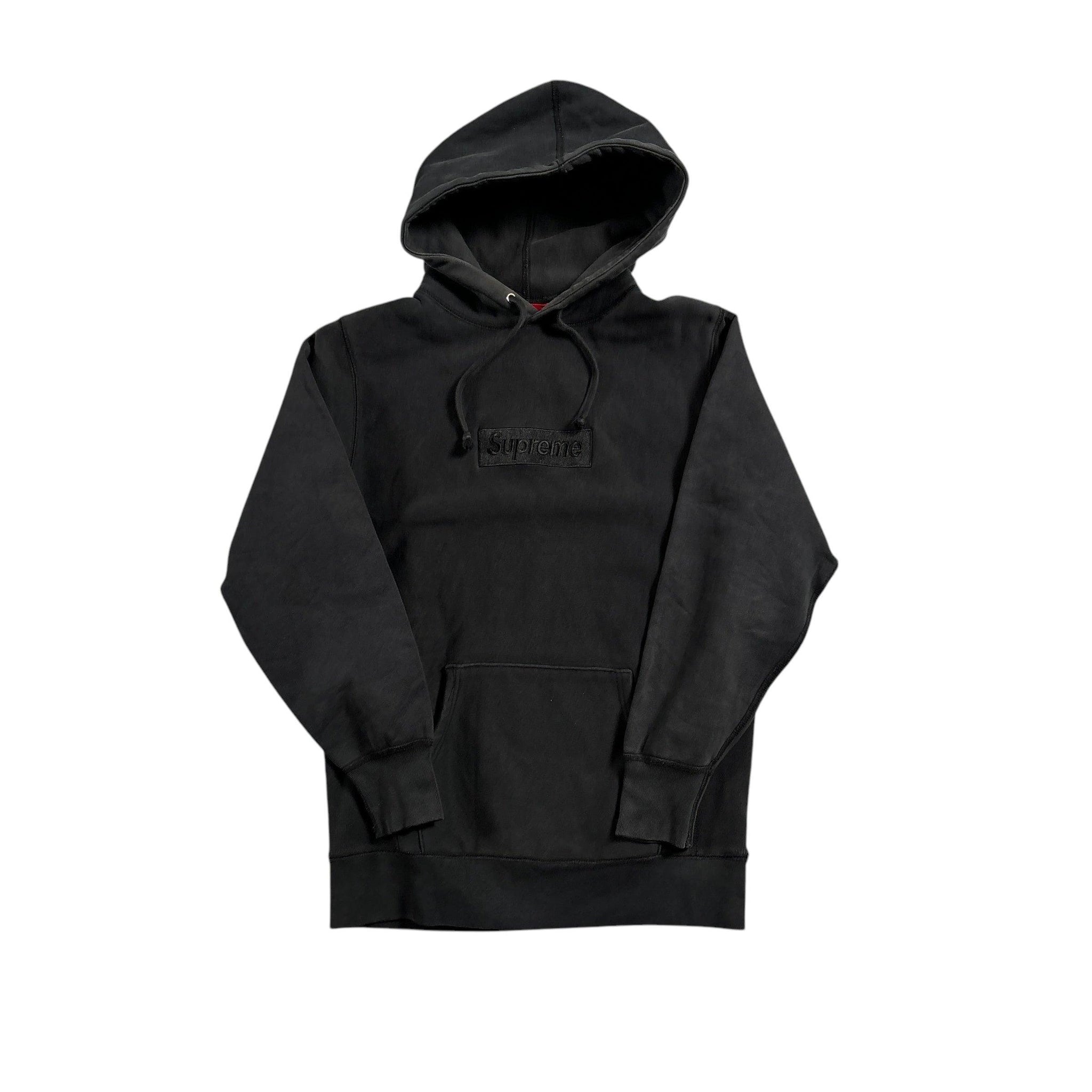 Black Supreme Box Logo Hoodie - L